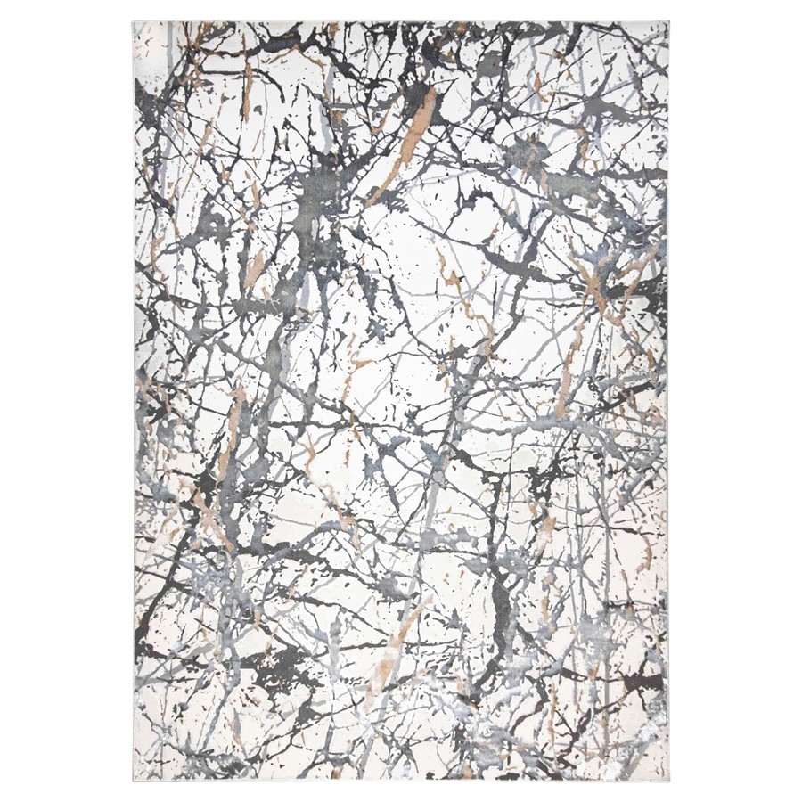 Lavin Rugs T2028 Fatima 5’3″ x 7’6″ Splatter Paint Rug, Cream/Min – T2028-0507