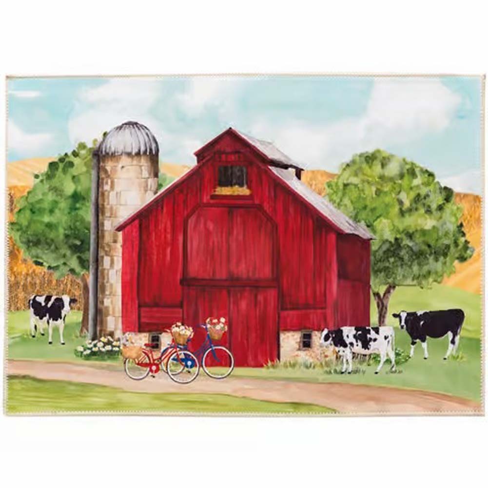 Olivia’s Home – 32″ x 22″ Accent Rug – Red Country Barn