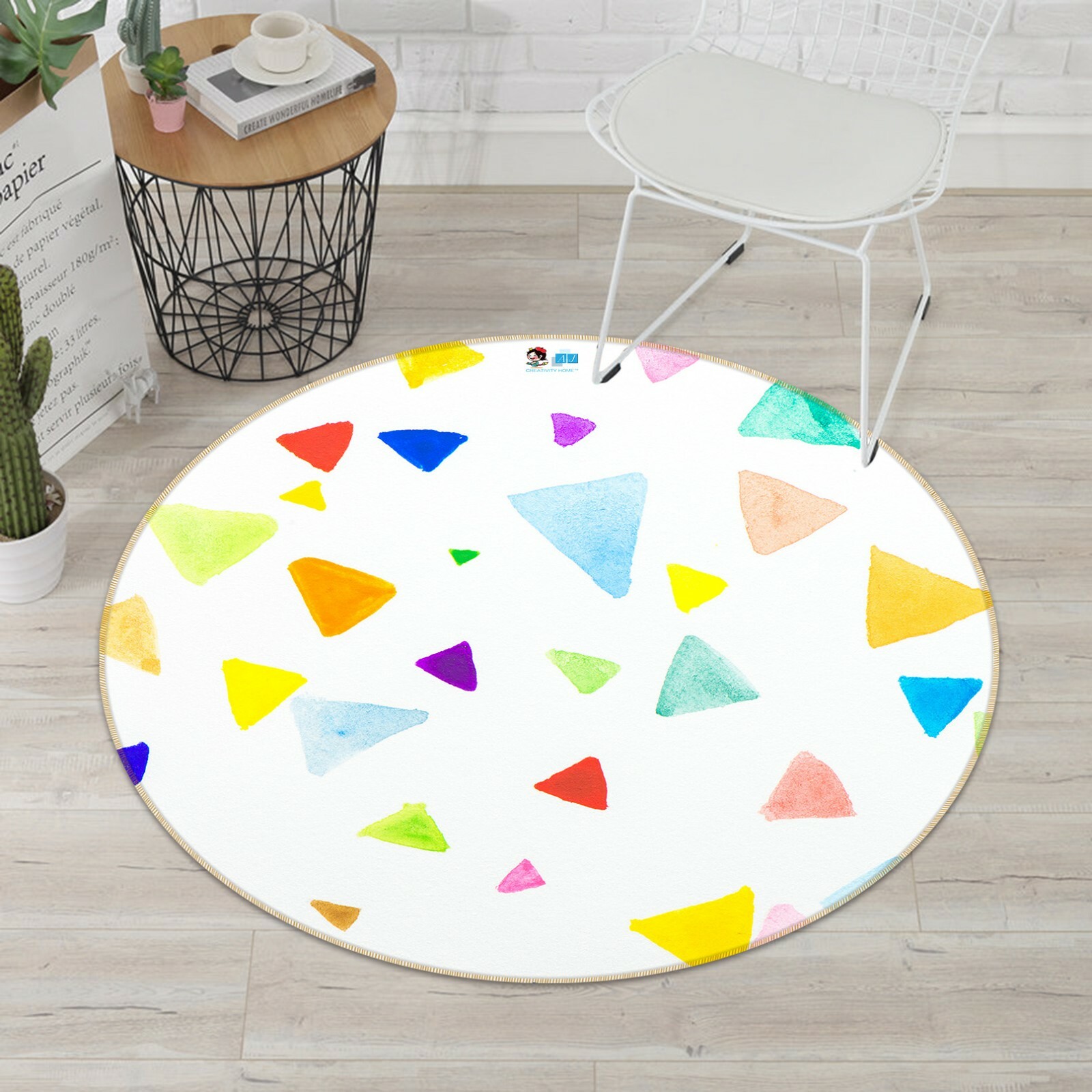3D Color Triangle ZHUA3906 Game Non Slip Rug Mat Photo Carpet Zoe
