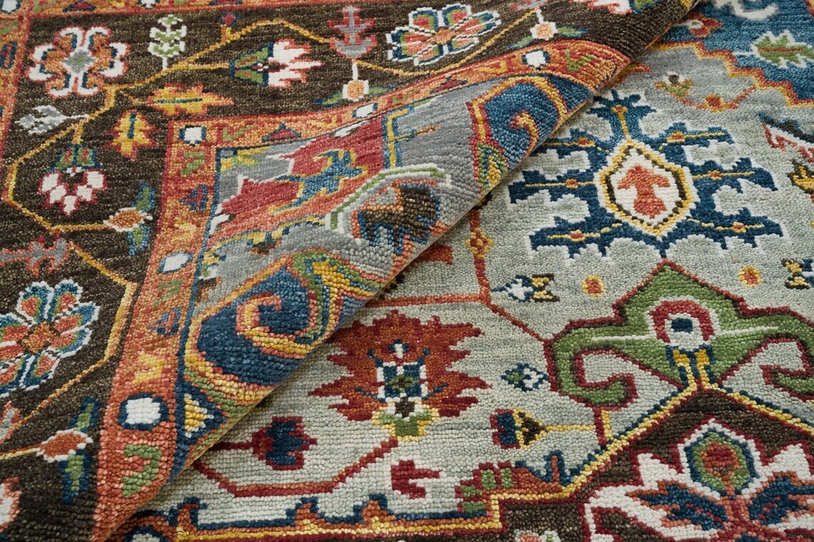 8×10 Oushak Rug Contemporary Living Room Area Rug Handmade Turkish luxury Color