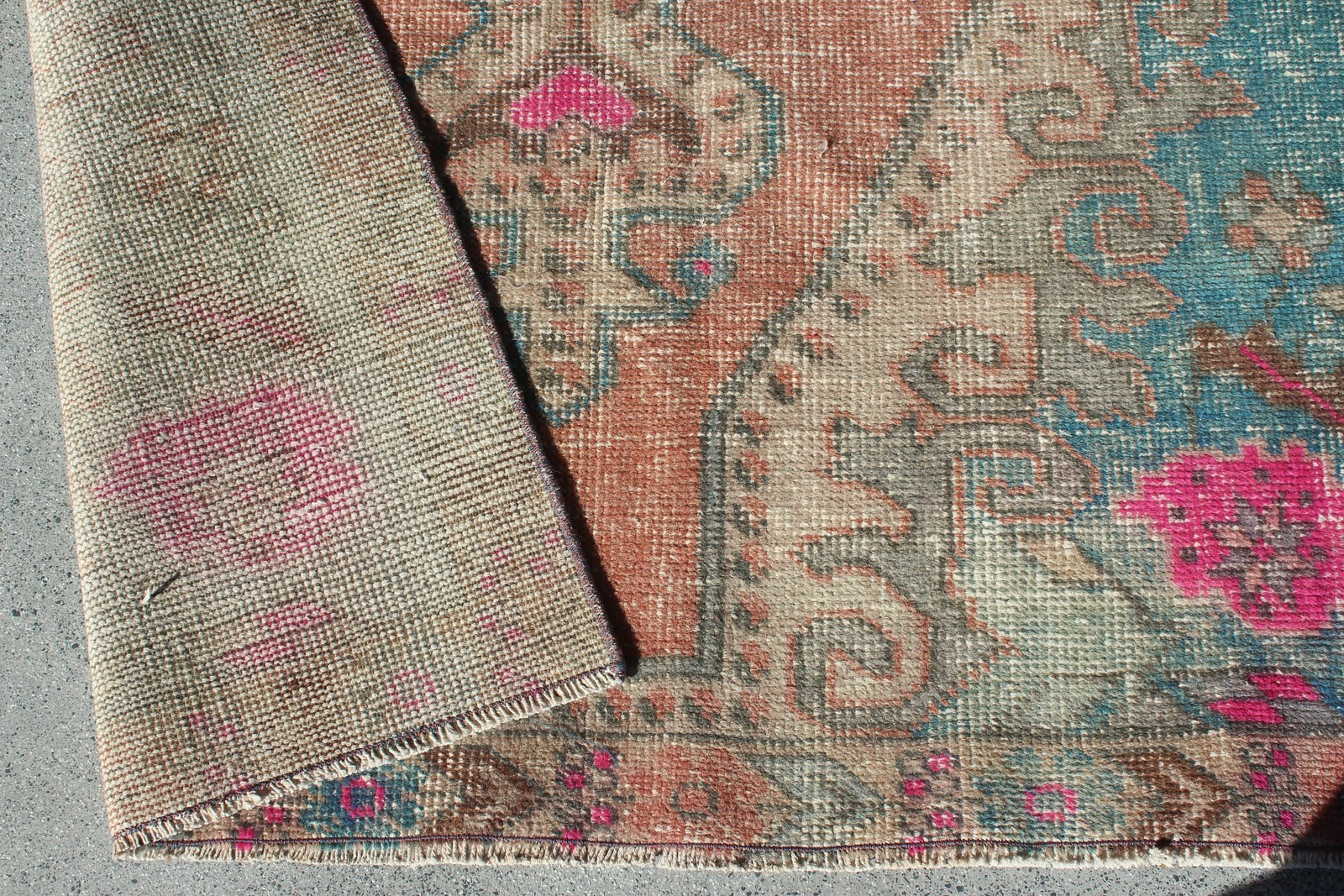 4,1×7,3 ft Turkish Vintage Rug, Area Rug, Brown Wool Rug