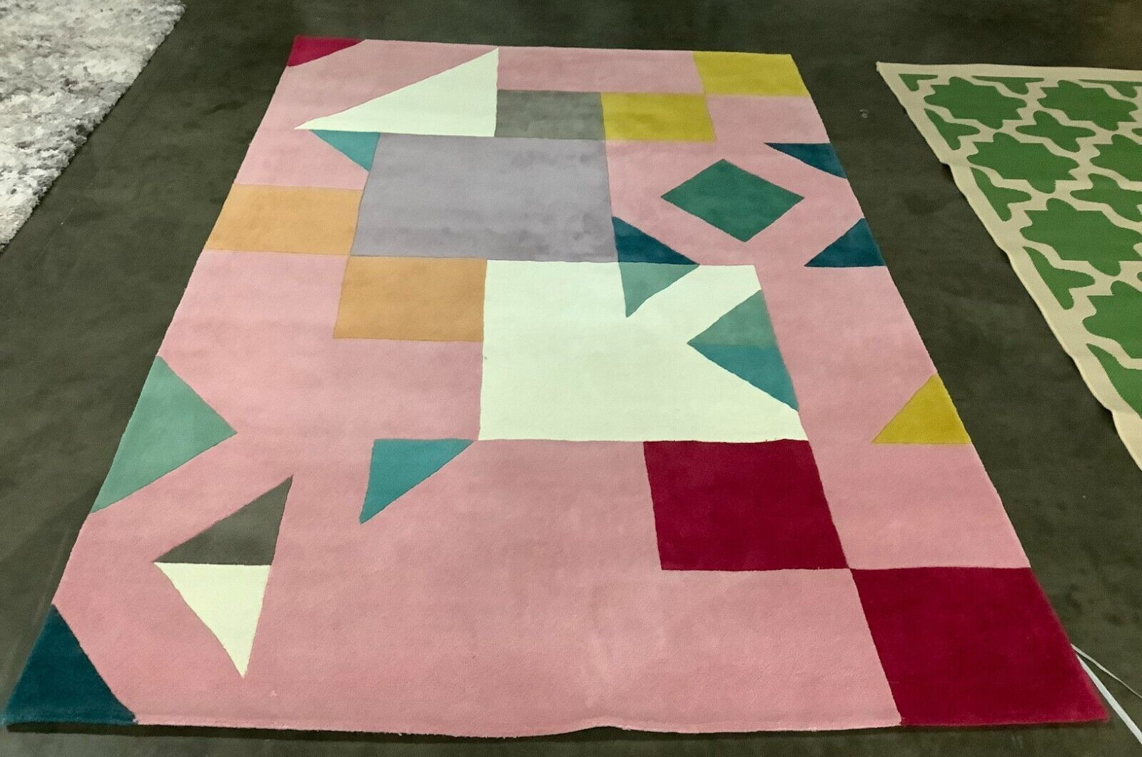PINK / MULTI 6′ X 9′ Back Stain Rug, Reduced Price 1172665069 FTV118A-6
