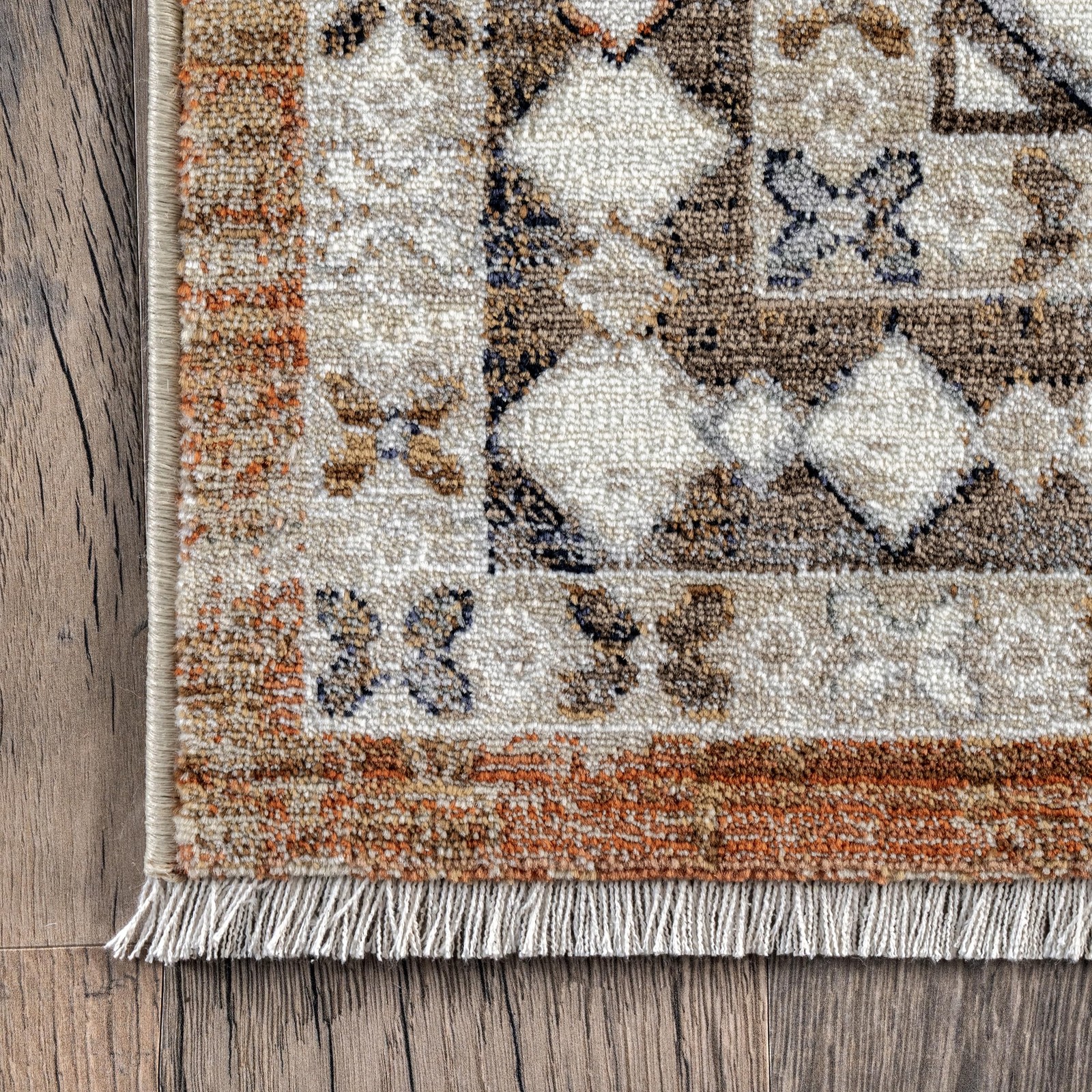 Nuloom Fringed Performance Vanesa Rust/Ivory 4 X 57 Oriental Soft And Cozy High