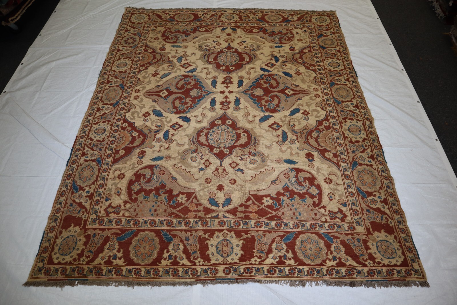 7’9″ x 9’6″ ft. Afghan Ushak Sumak Hand Knotted Vegetable Dye Traditional Rug