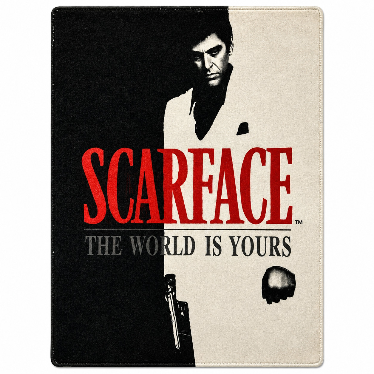 JLP Rug Stylish Man Cave Living Room Office Deco Scare Face The World Is Yours