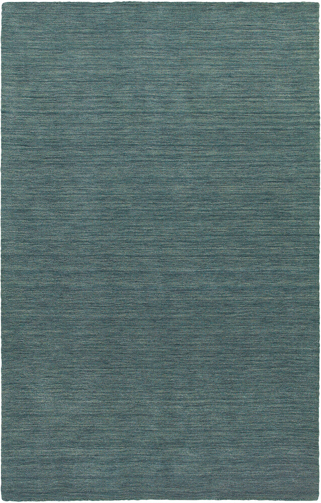 Blue Monochrome Neutral Chromatic Wool Solid Area Rug 27101 – Aprx 5′ x 8′