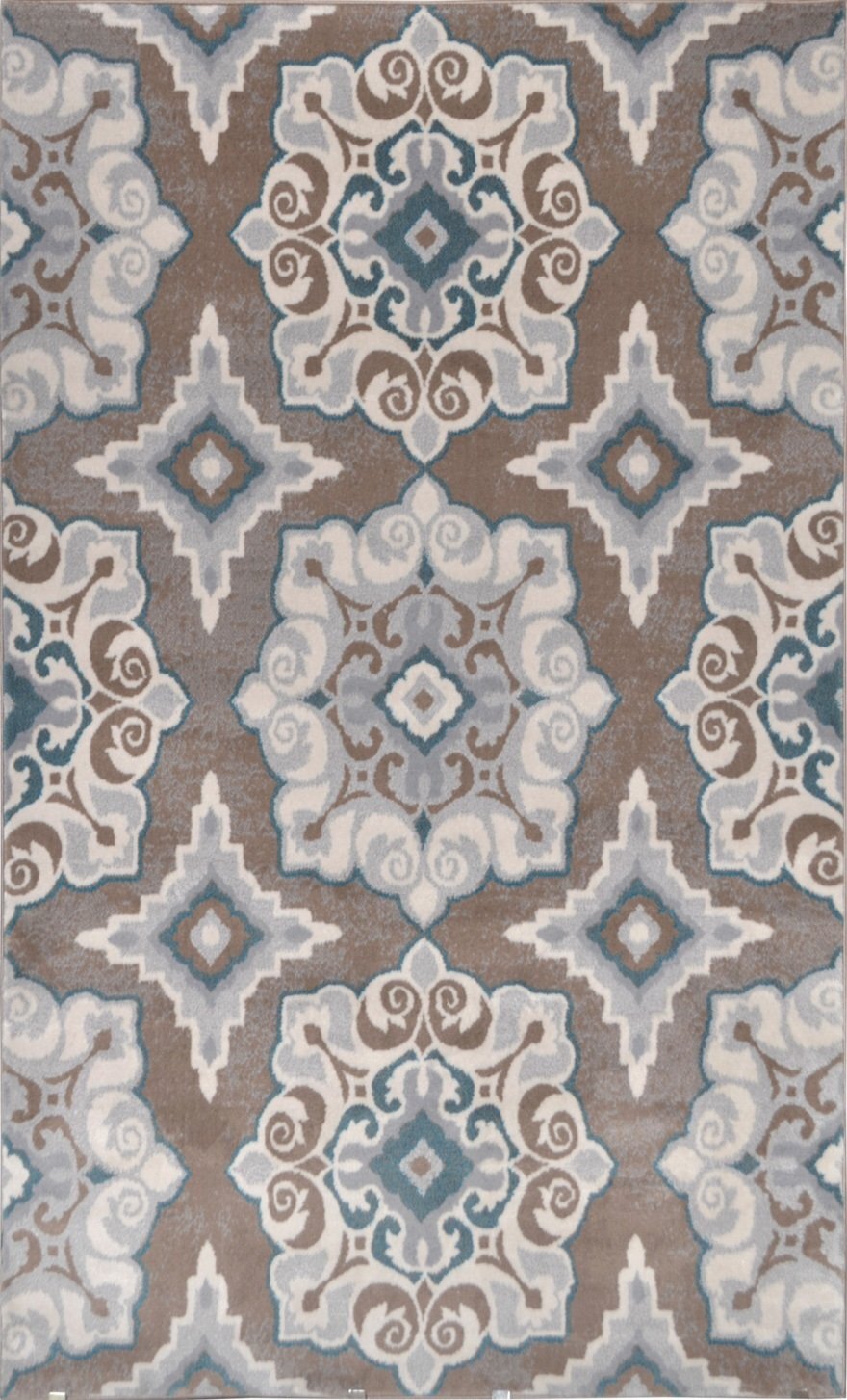 Home Dynamix Tremont Salem Area Rug 5’3″x7’2″ Medallion Taupe/Blue
