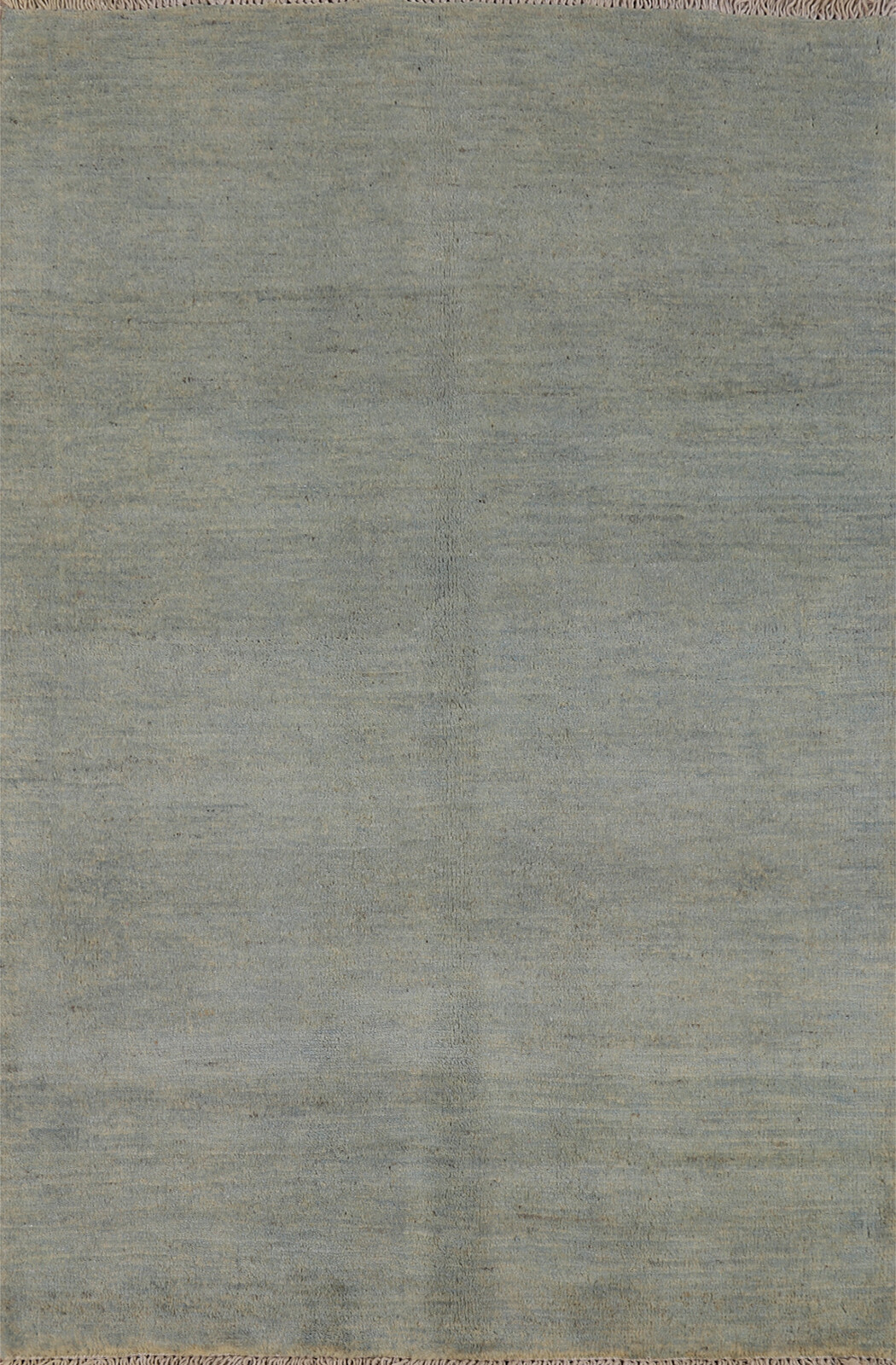 Trendy Gabbeh Solid Grey Wool Modern Accent Rug Contemporary Rug 3×4 ft