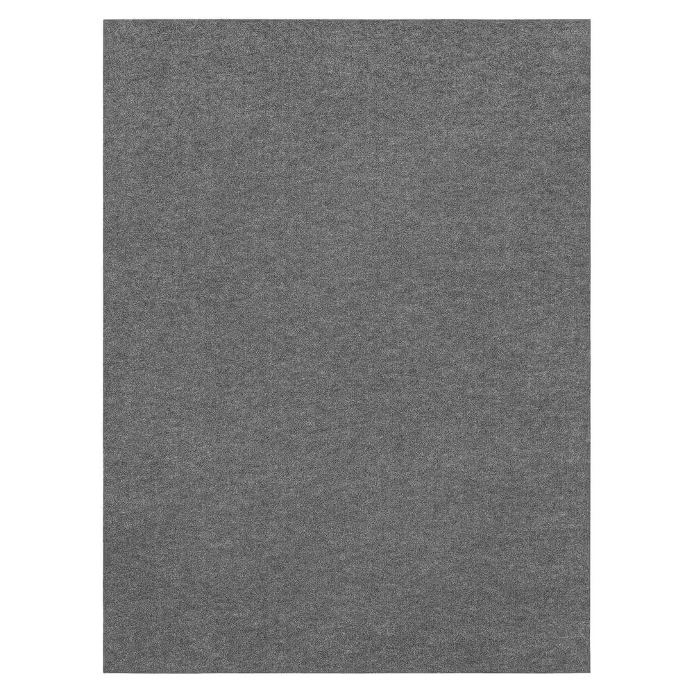 6×8 Ft Smoke Gray Ribbed Indoor Outdoor Area Rug Durable Unbound Floor Carpet