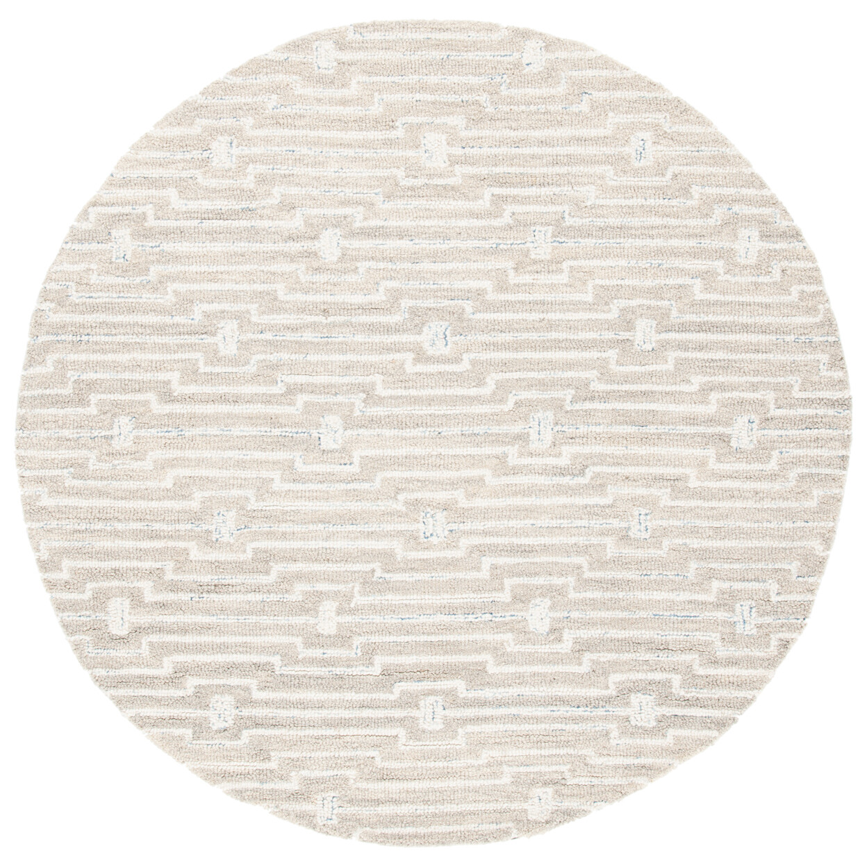 SAFAVIEH Micro-Loop MLP178F Light Grey / Ivory Rug