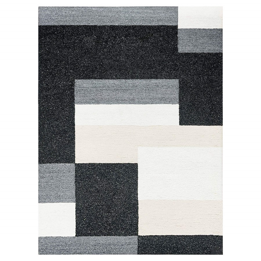 Lavin Rugs N5015 Kali 7’10″x10’10” Geo Rug, Cream/Black/White/Grey – N5015-0811