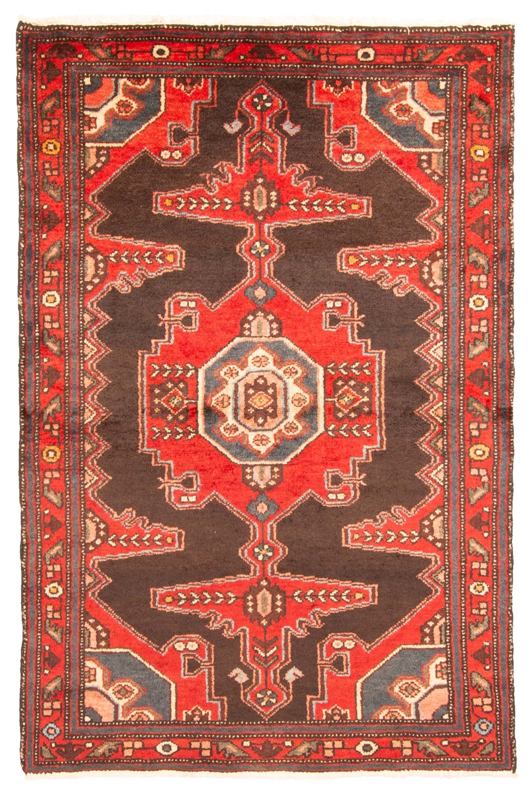 Traditional Vintage Hand-Knotted Area Rug 3’5″ x 5’1″ Oriental Wool Carpet