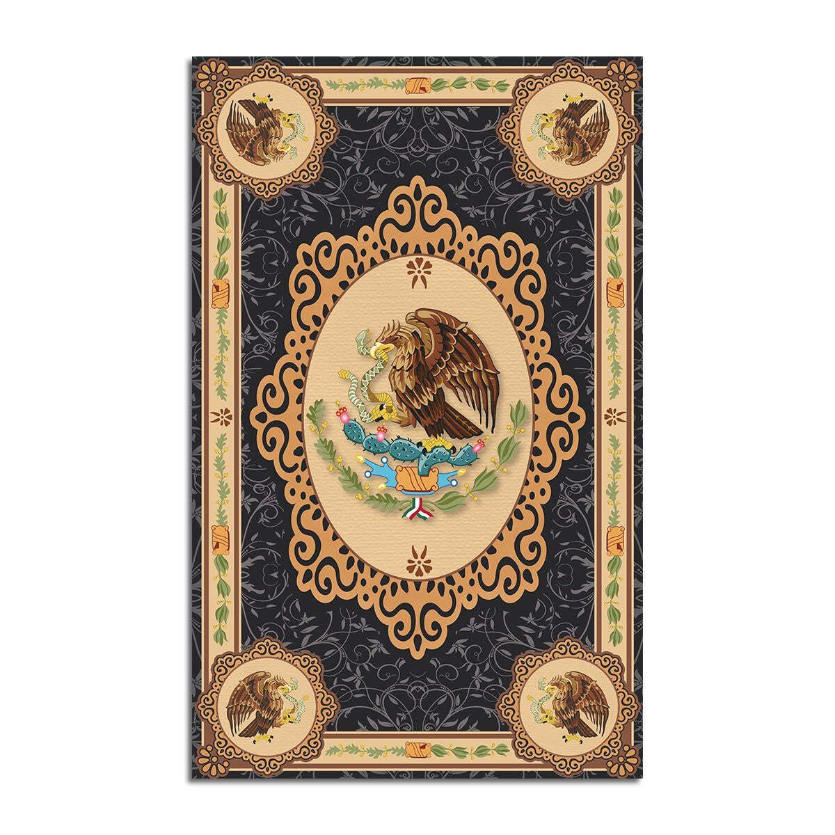 Mexico Coat of Arms Rug Personalized Regtange Rug Carpet