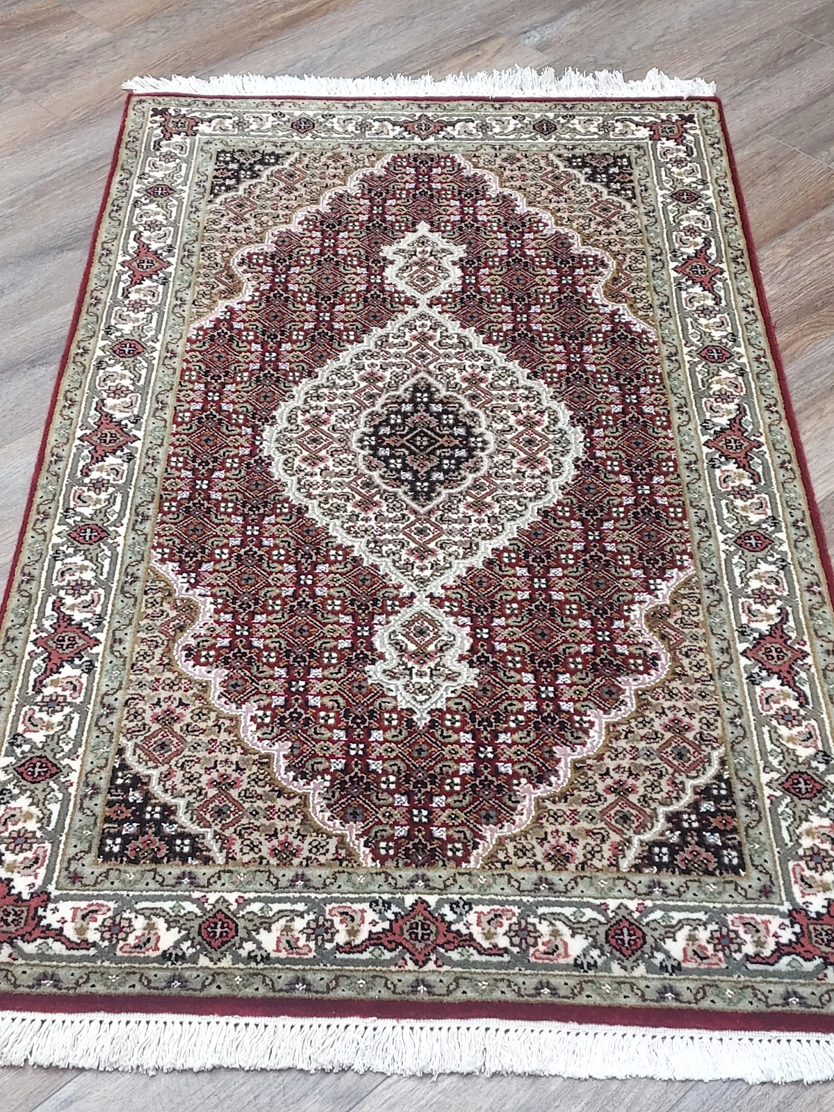 Turkish Silk&Wool Hand Made Bohemian Royal Classic Design, Turkish Rug 3×5 Ft