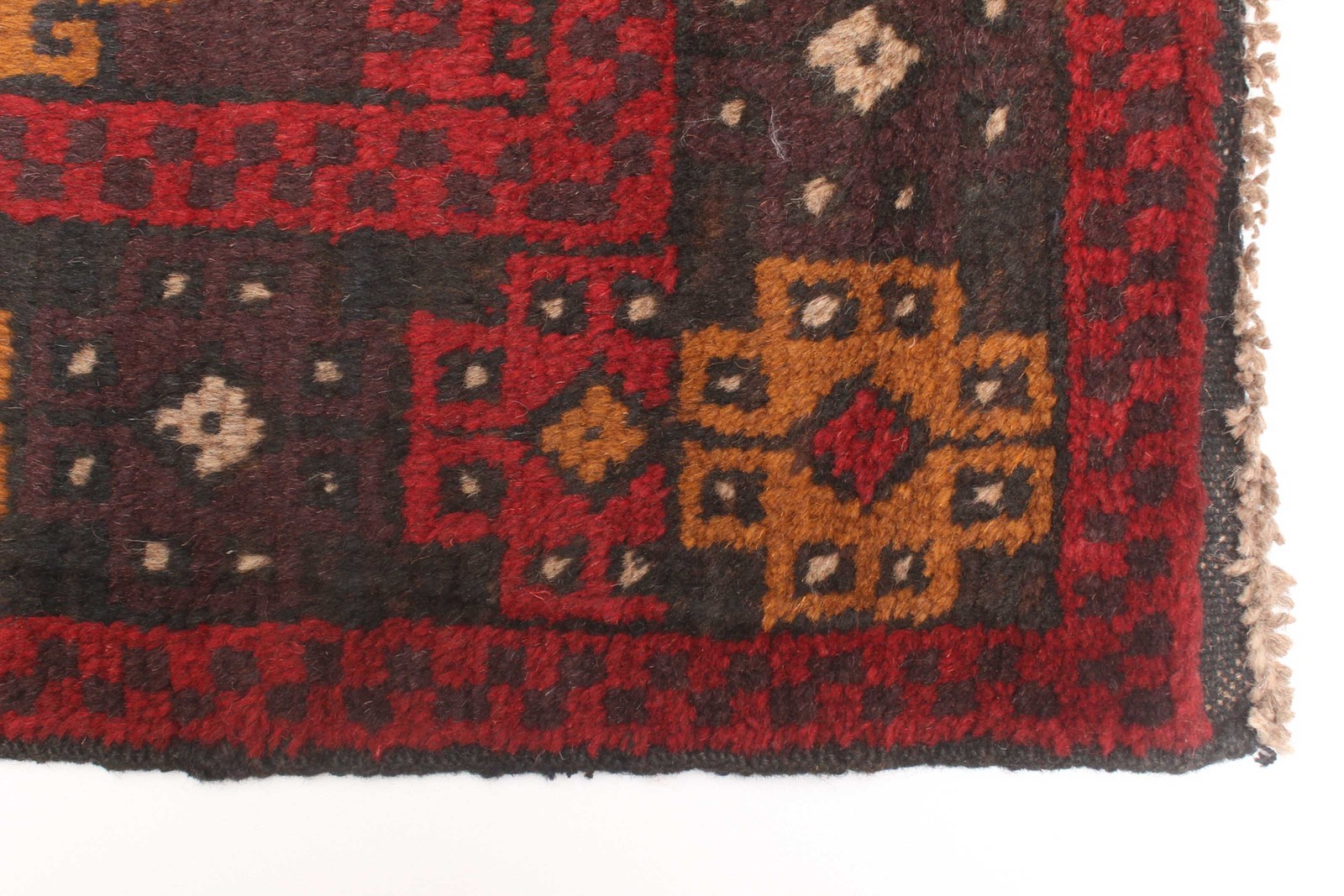 Vintage Hand-Knotted Area Rug 3’5″ x 6’9″ Traditional Oriental Wool Carpet