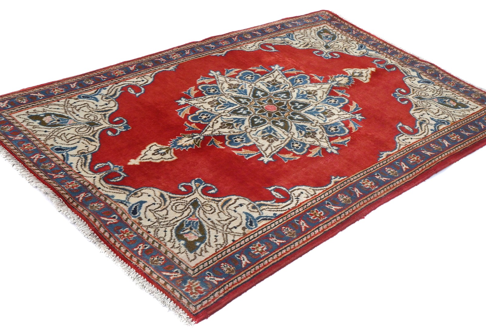 Handmade Oriental Rug Floral Farmhouse Carpet Bedroom Bathroom Décor 3X5 ft