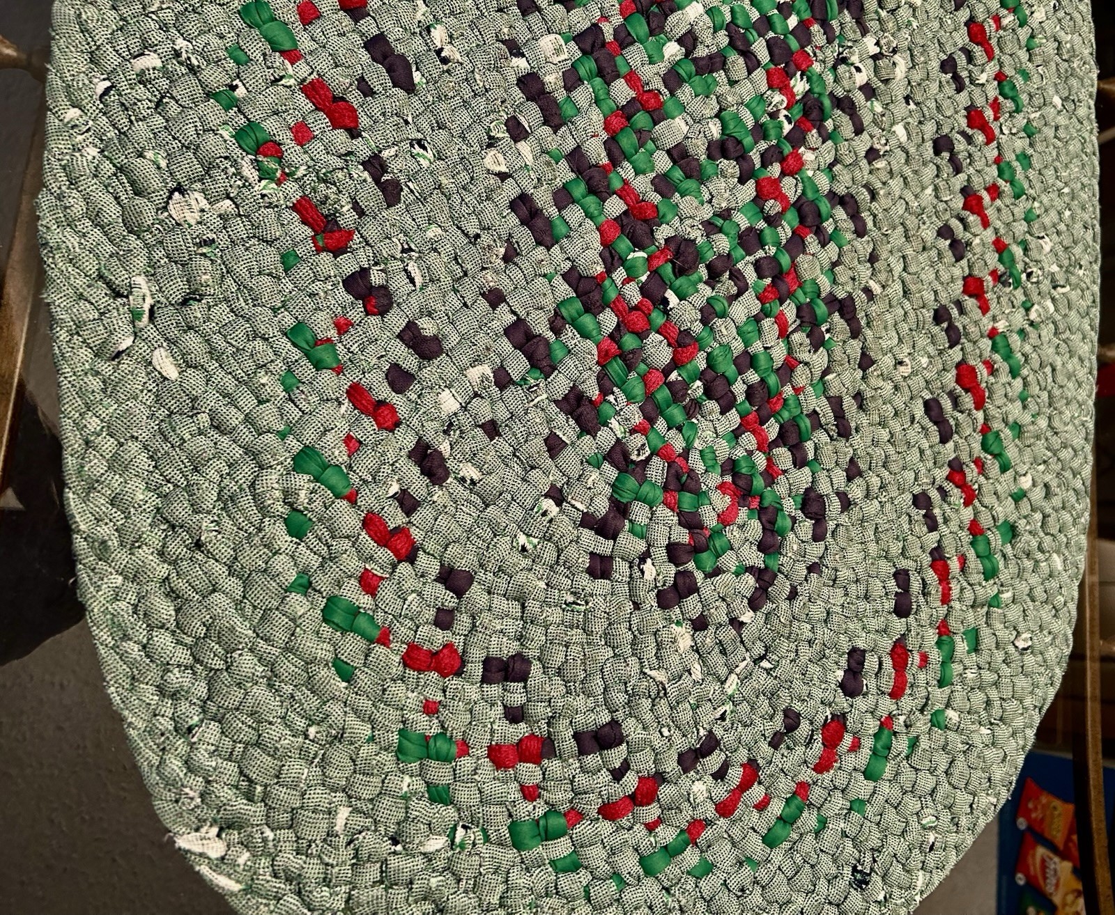 Hand Made Multi Color Braided Oval Rug 49 x 24