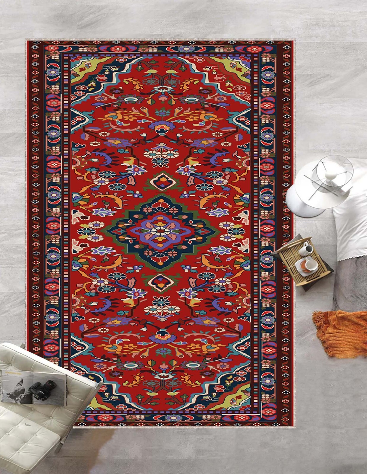 Fabulous Rug, Non-Slip Backing Rug, Machine Washable Rug, Easy to Clean, Vintage
