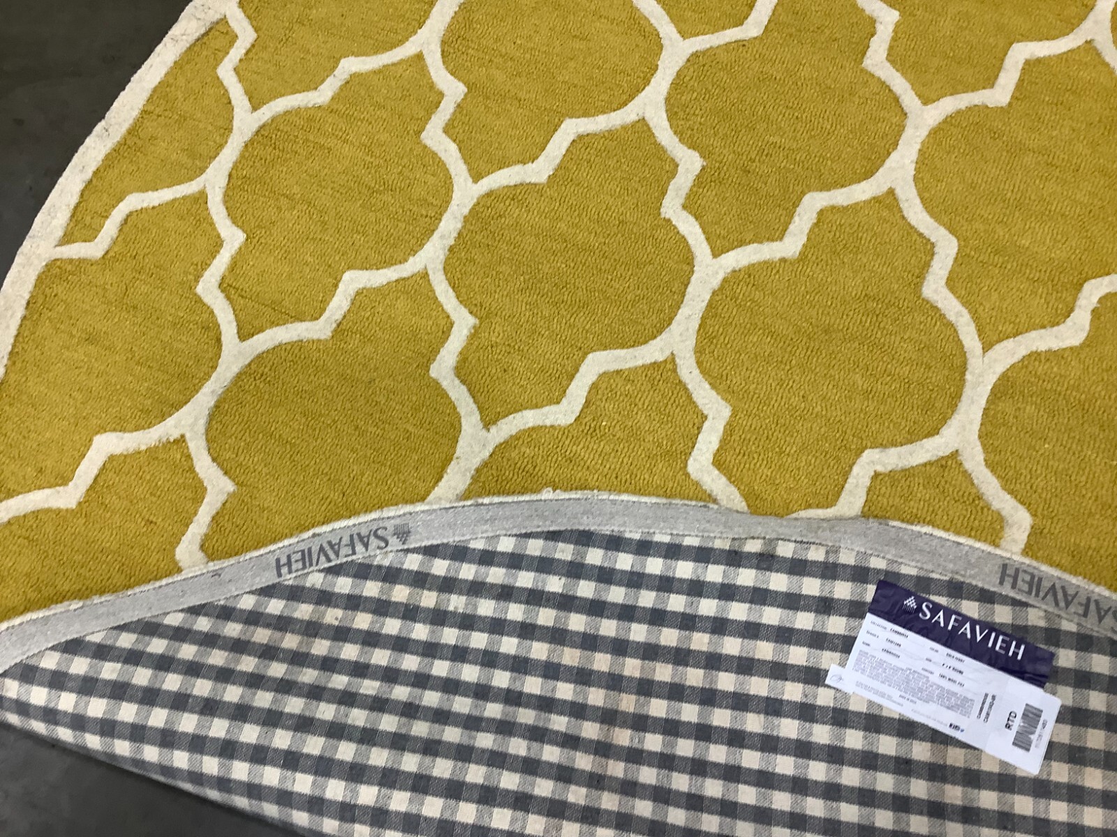 GOLD / IVORY 8′-0″ x 8′-0″ Flaw in Rug, Reduced Price 1172680121 CAM134Q-8R