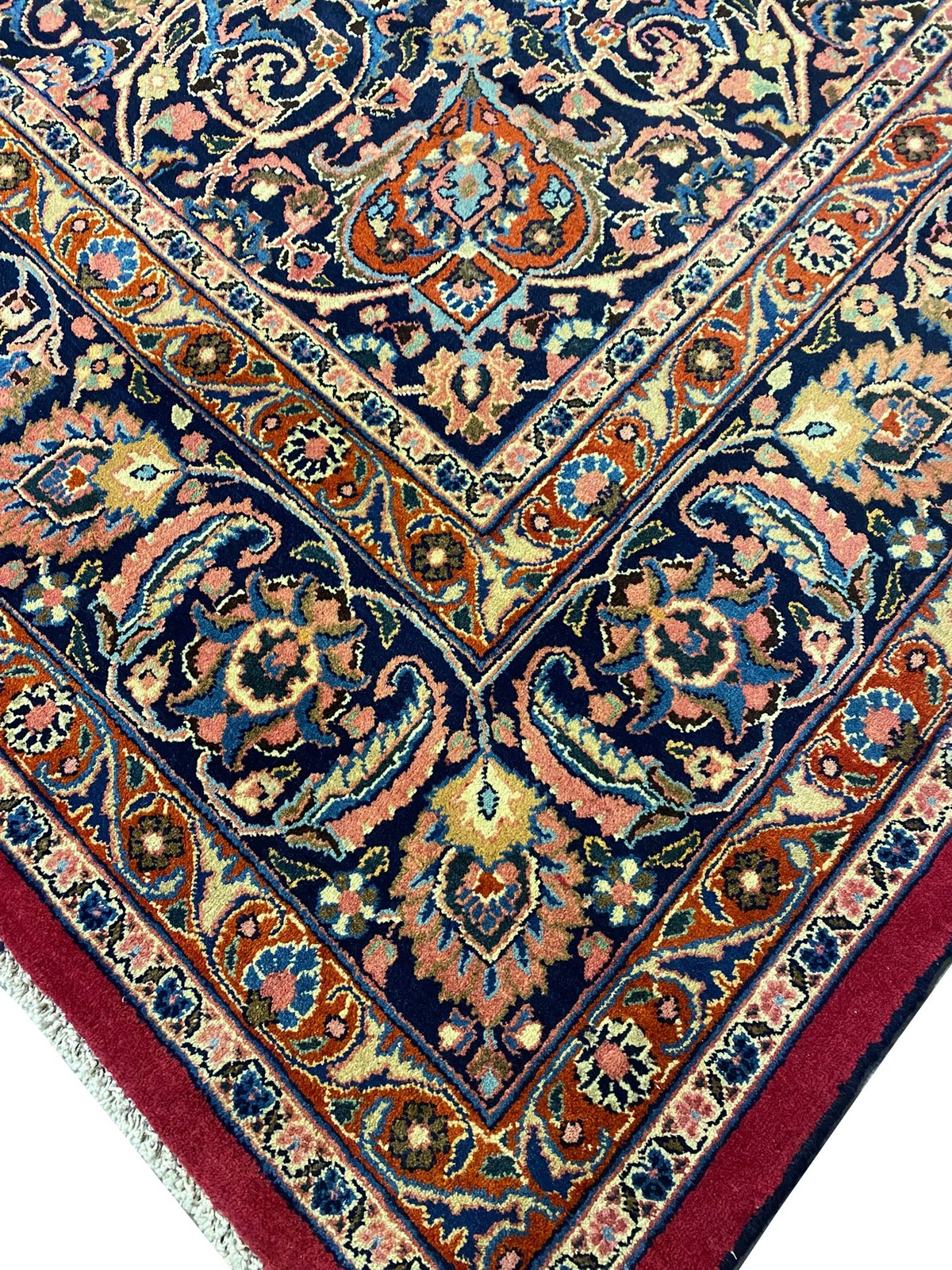 10 X 13 SIGNED Authentic Perrsian Khorassan Mashaad Rug #F-6879