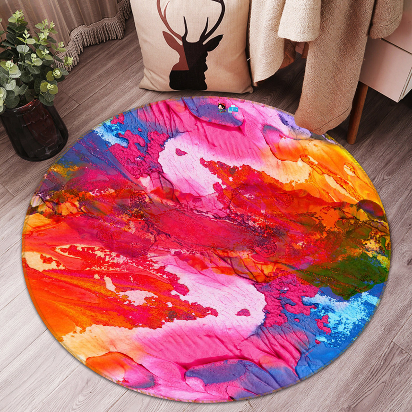 3D Color Abstract ZHUA397 Game Non Slip Rug Mat Photo Carpet Zoe