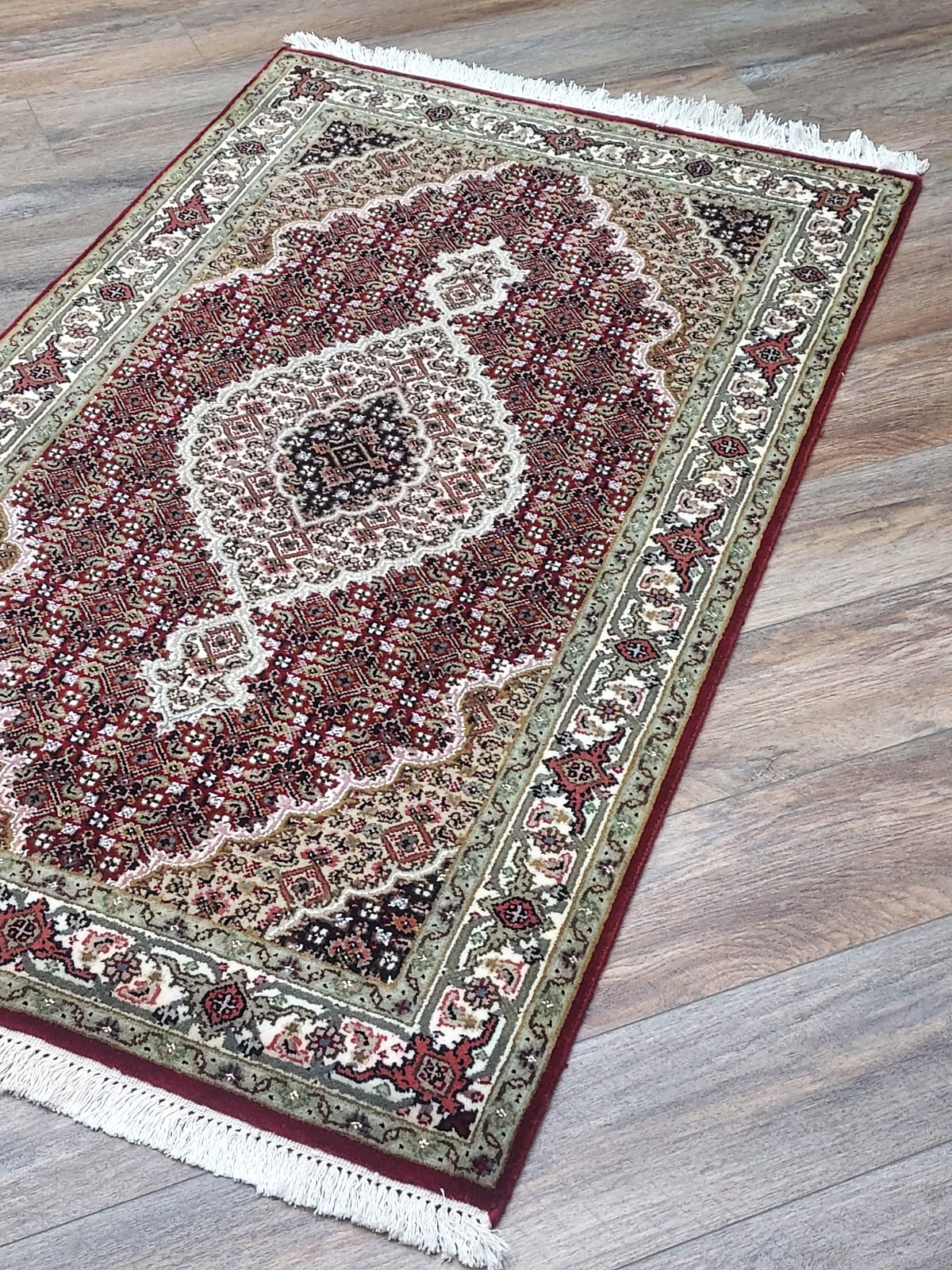 Turkish Silk&Wool Hand Made Bohemian Royal Classic Design, Turkish Rug 3×5 Ft
