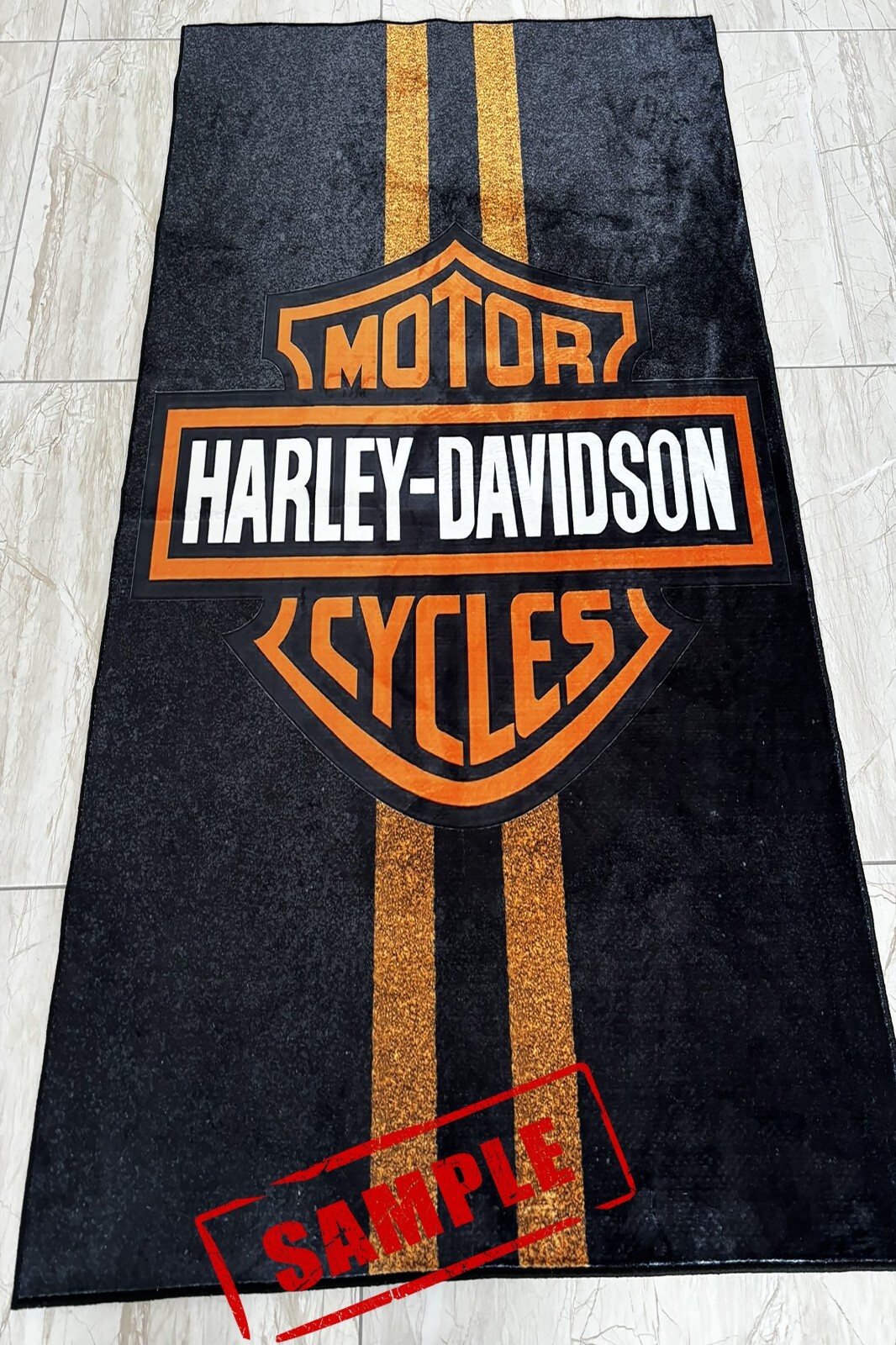 harley rug, biker rug, biker gift, motorcycle area rug