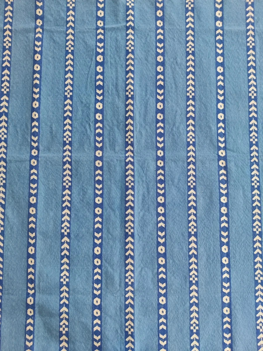 Antique Blue Swedish Kilim Rug Vintage Handmade Flatweave Carpet Large Area Rug
