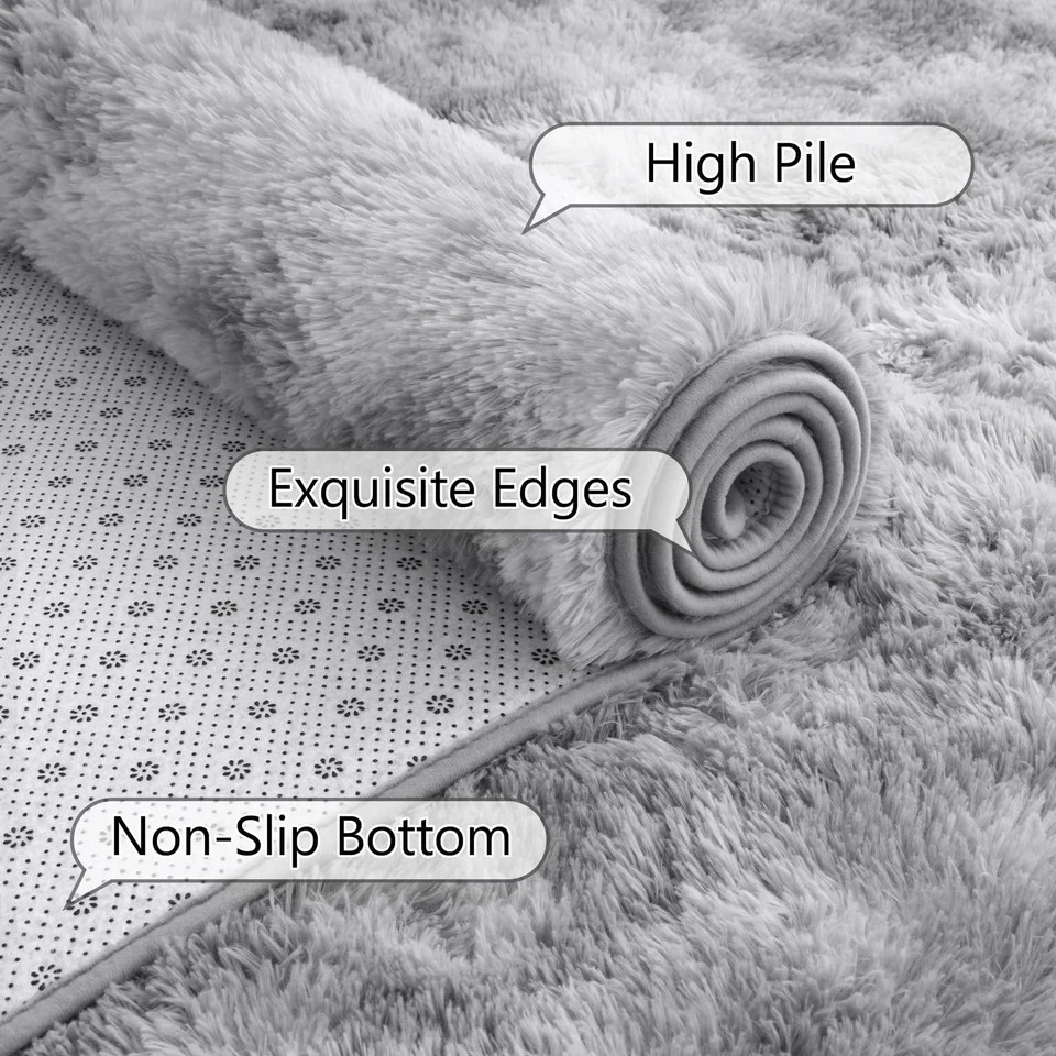 2×6 Feet Soft Runner Rugs for Bedroom Plush Fluffy Rug, Shag Furry Area Rug C…