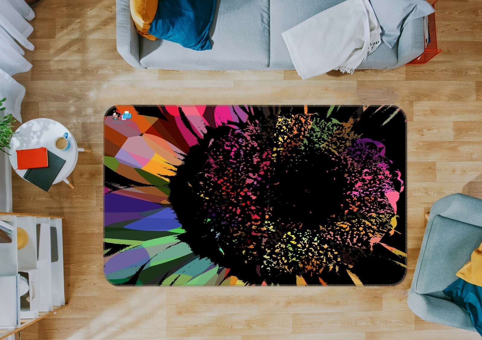 3D Color Dots ZHUA011 Game Non Slip Rug Mat Photo Carpet Shandra Smith Zoe