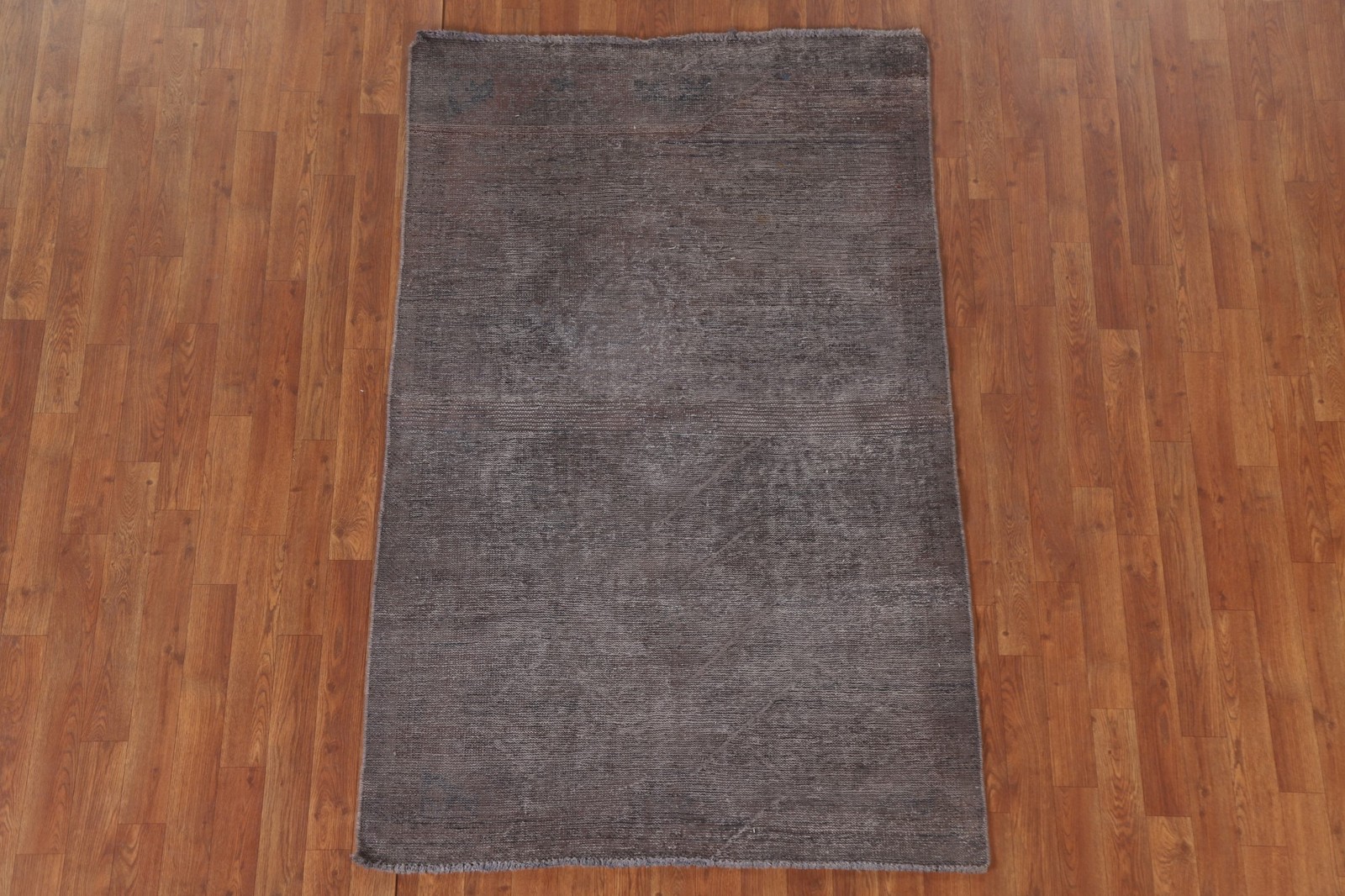 Over-Dyed Traditional Area Rug 4×6 Hand-knotted Wool Vintage Brown for Any Room