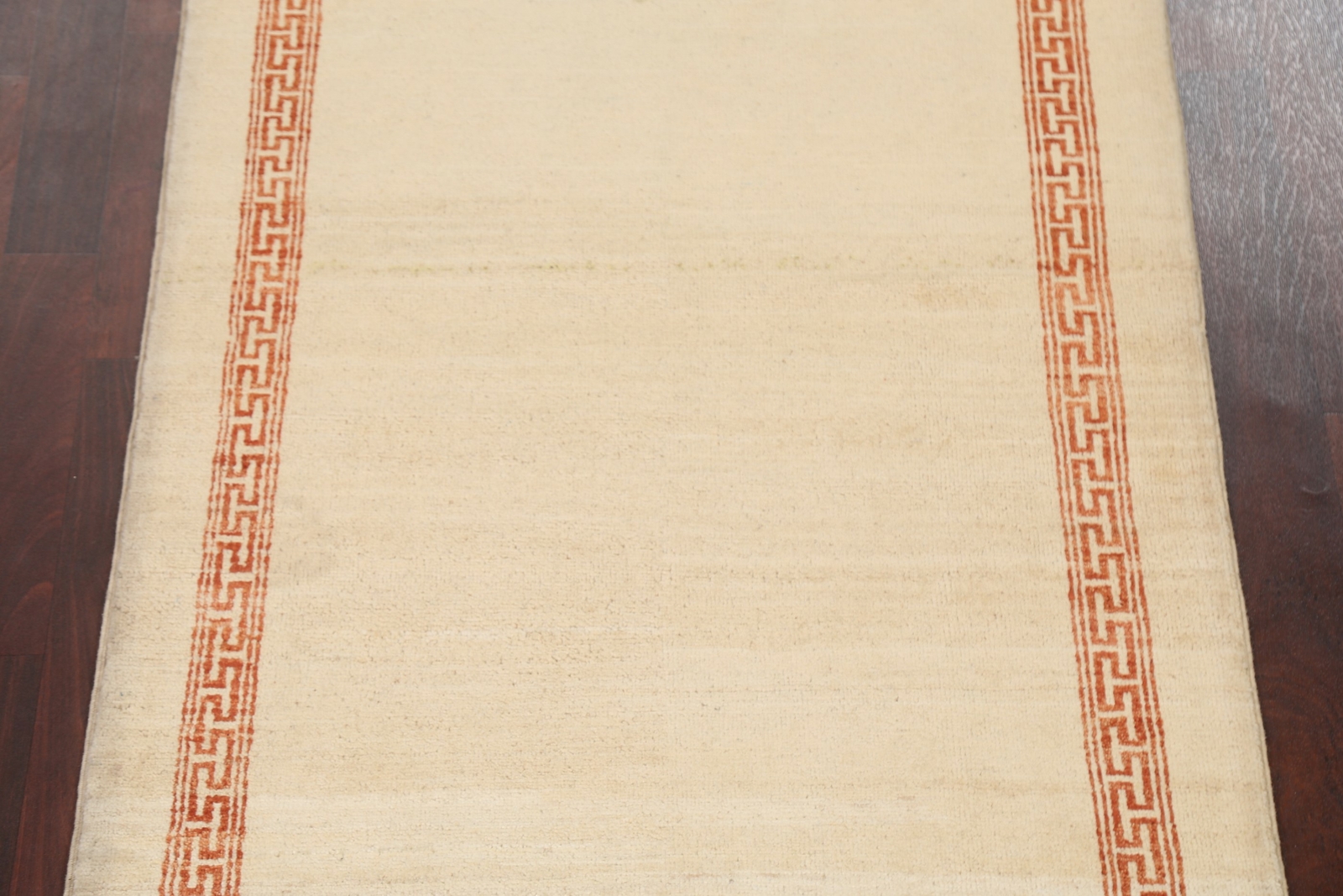 Modern Bordered IVORY Gabbeh Kashkoli Oriental Area Rug Hand-knotted 3×5 Carpet
