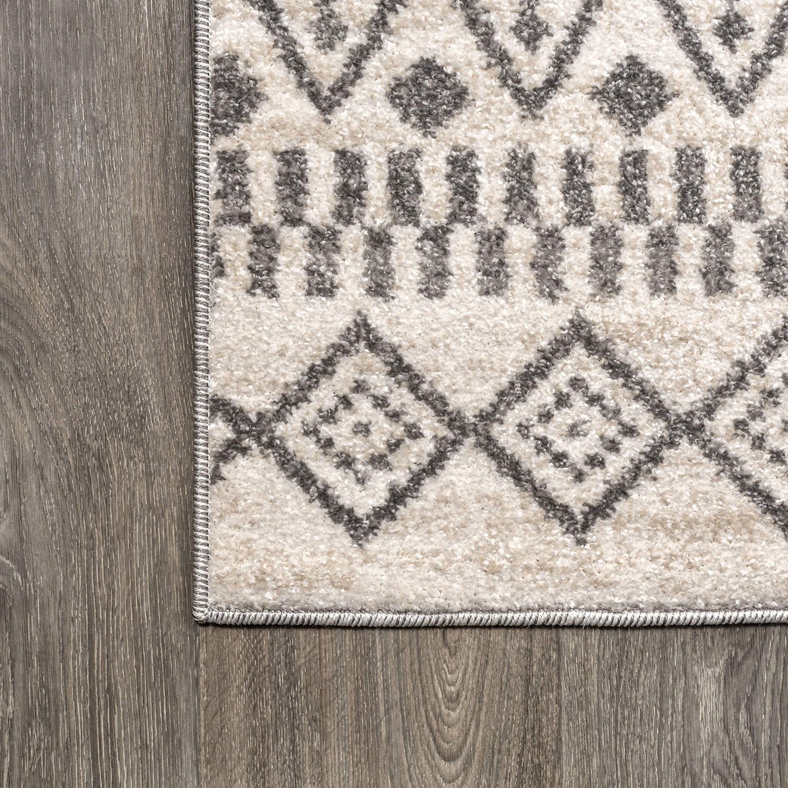 Ifrane Berber Stripe Cream/Gray Indoor Area Rug, 3×5, Geometric, Bohemian, Ca…