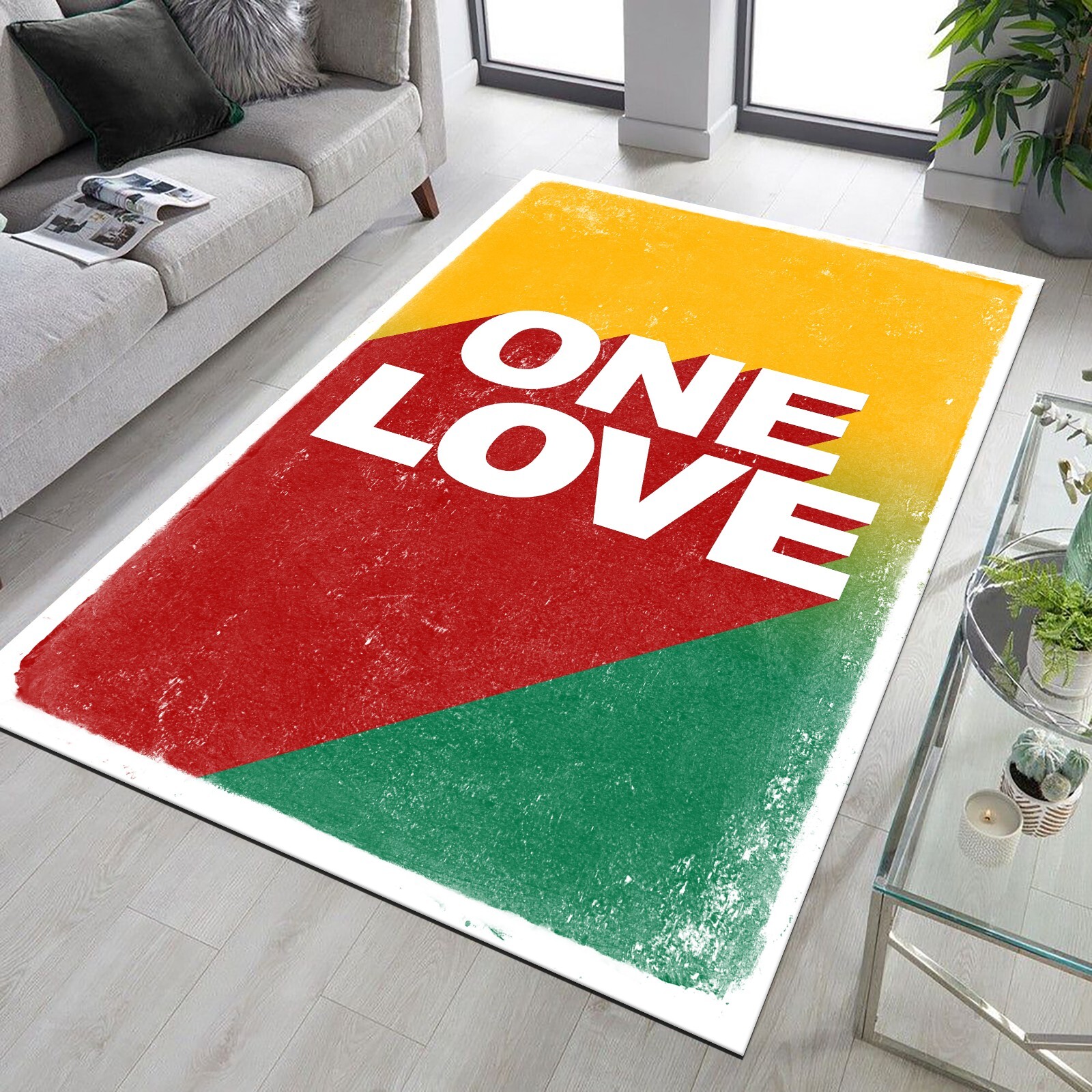 One Love Rug, Bob Marley Design Area Carpet, Popular Rug, Home Decor, Soft Mat