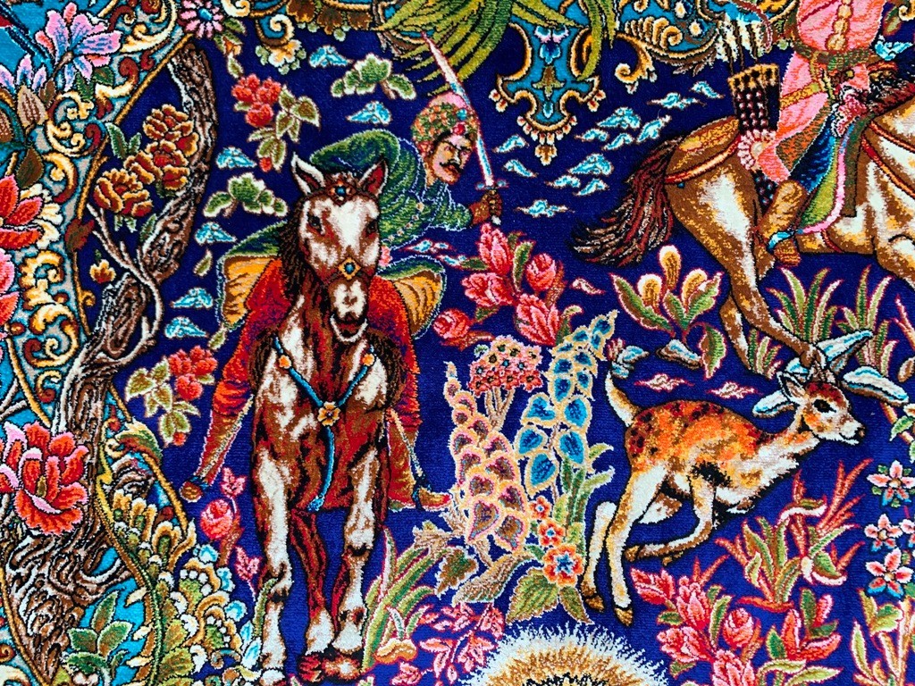 Amazing Rug Stunning Jungle Design Hall Way Beautiful Silk Home Decor Rug,3x4ft
