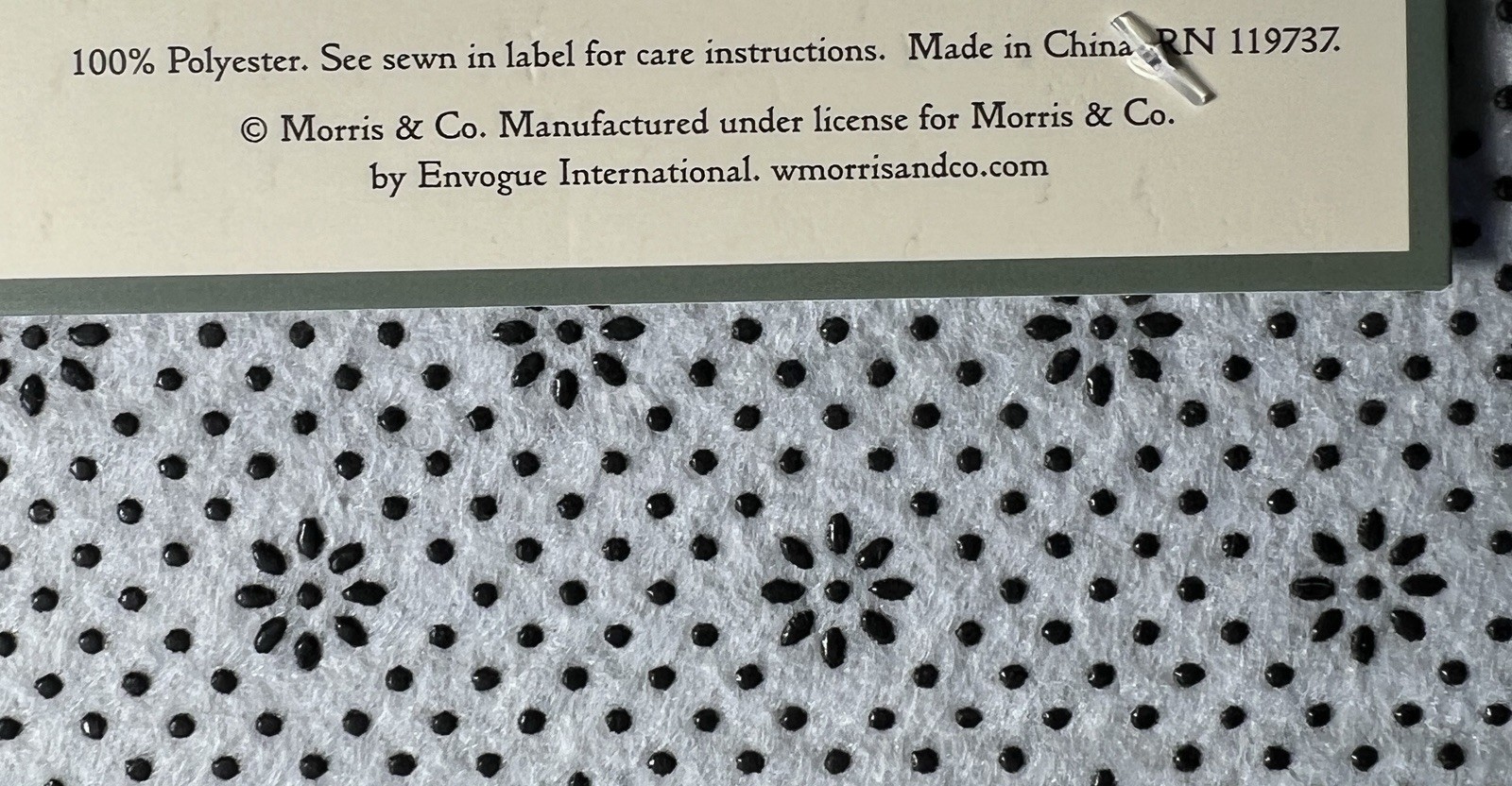 MORRIS CO. BATH RUG MEMORY FOAM STRAWBERRY THIEF Turquoise 34” SPA COTTAGE NEW!