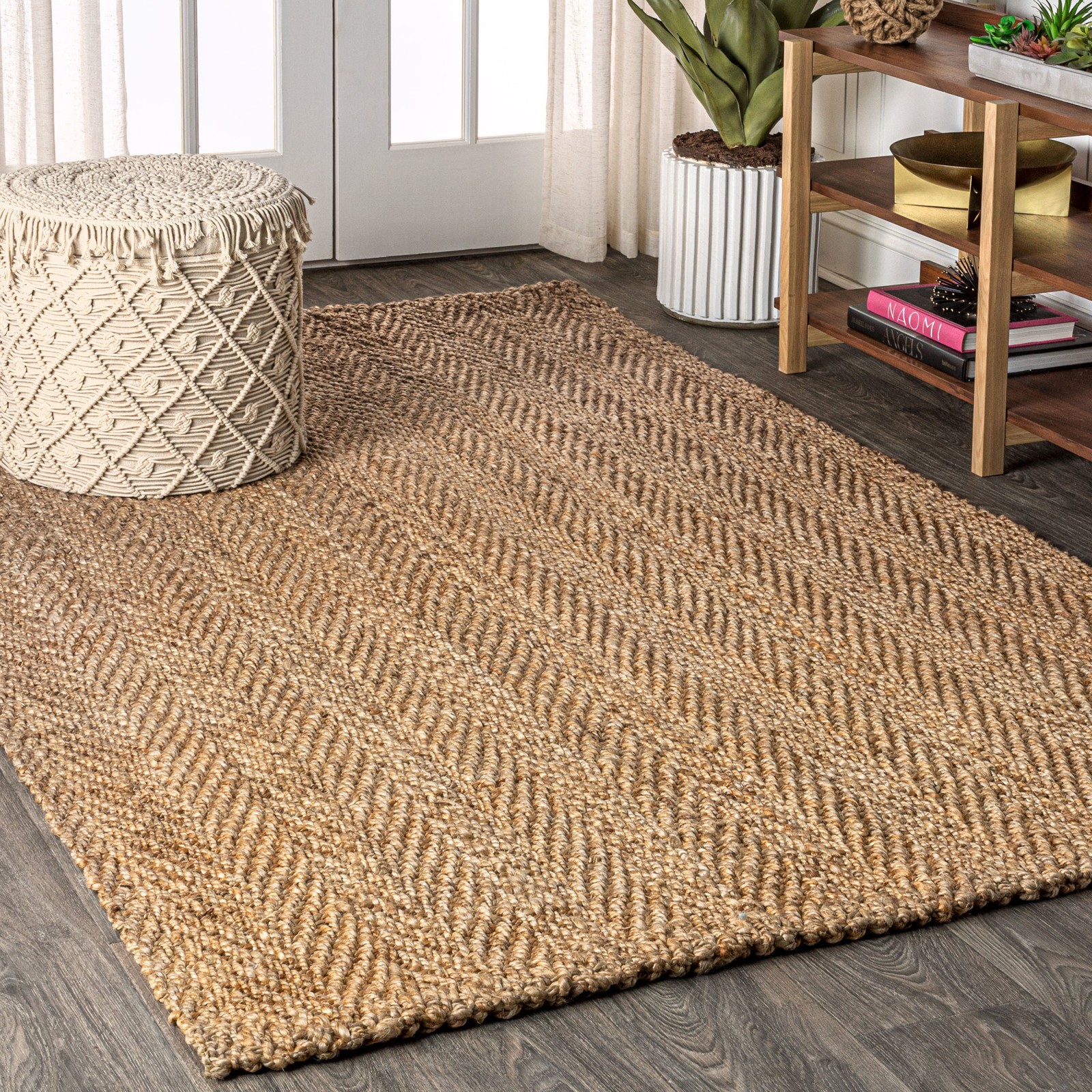 JONATHAN Y Lighting NFR101-6 Natural Fiber 6′ x 9′ Jute Solid – Natural