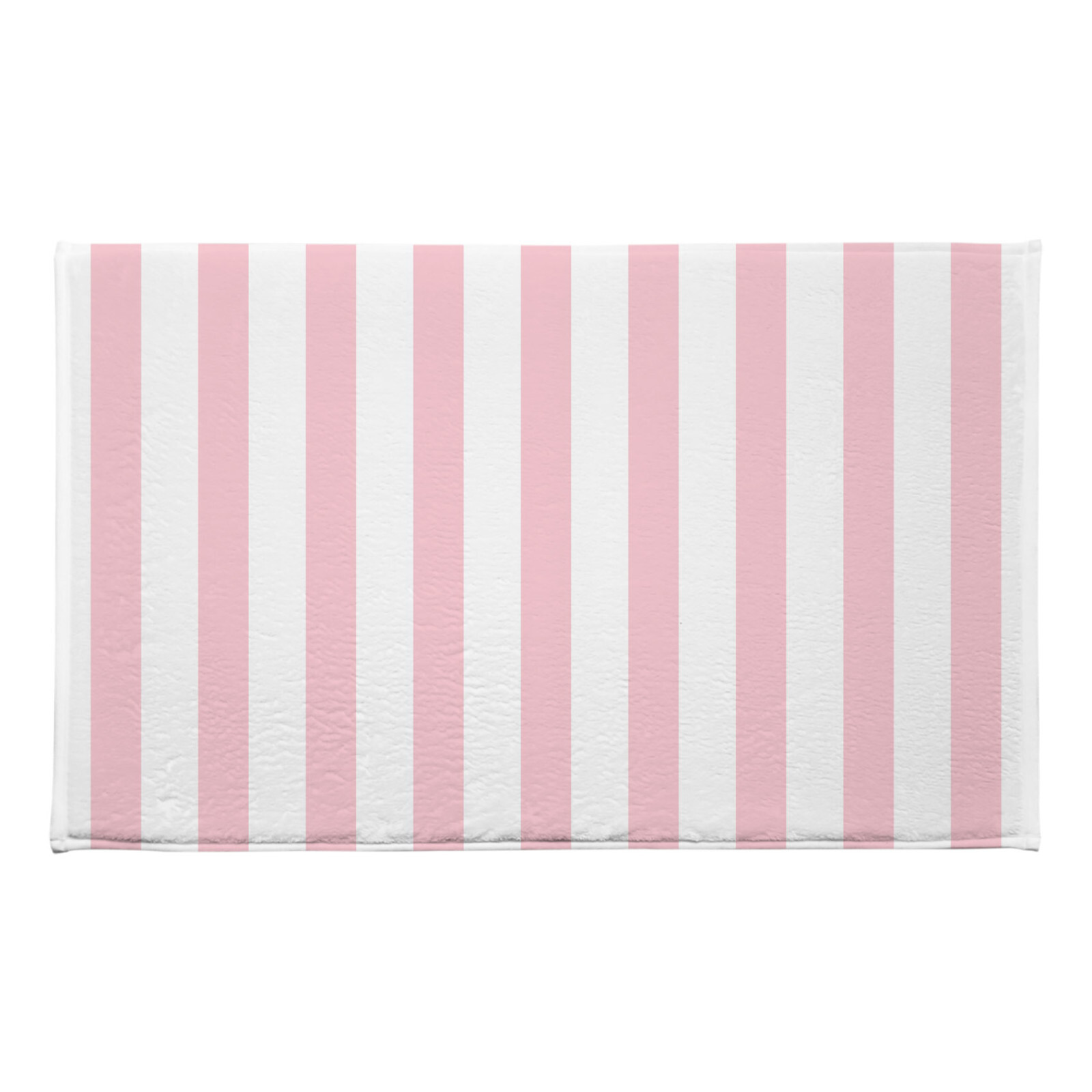 Aesthetic White and Pink Striped Bath Mat for Bathroom Mat Bath Rug Doormat