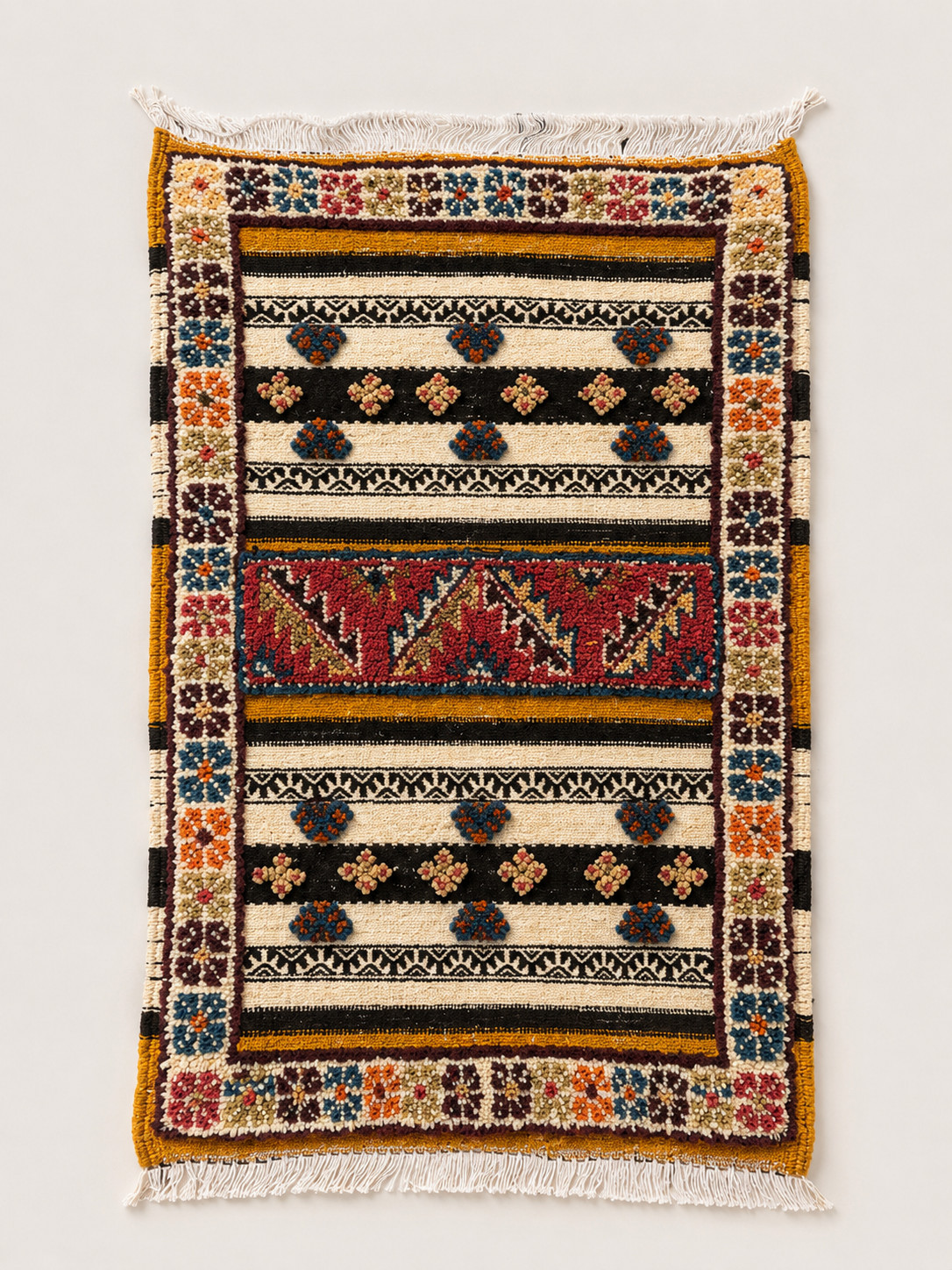 One-of-a-Kind Taznakht Rug | Handwoven Moroccan Berber Wool Textile 100x60cm