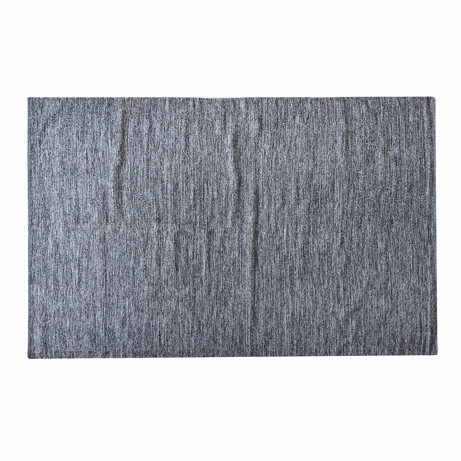 Dark Gray 5×7′ Area Rug Cotton Black Reversible Living Room Bedroom Home Decor