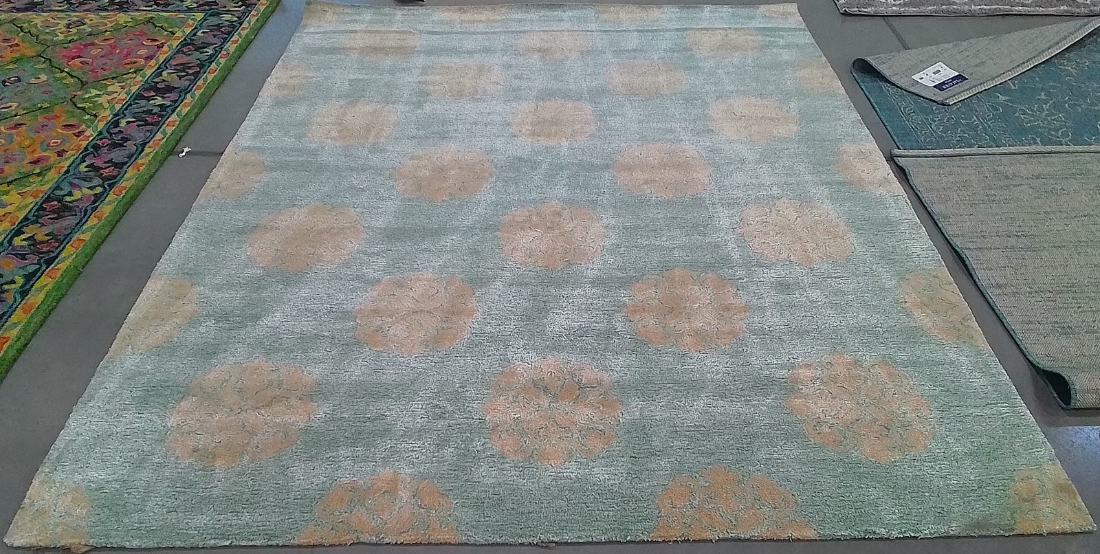 TURQUOISE 7′-6″ x 9′-6″ Stained Rug, Reduced Price 1172801712 SOH424A-8
