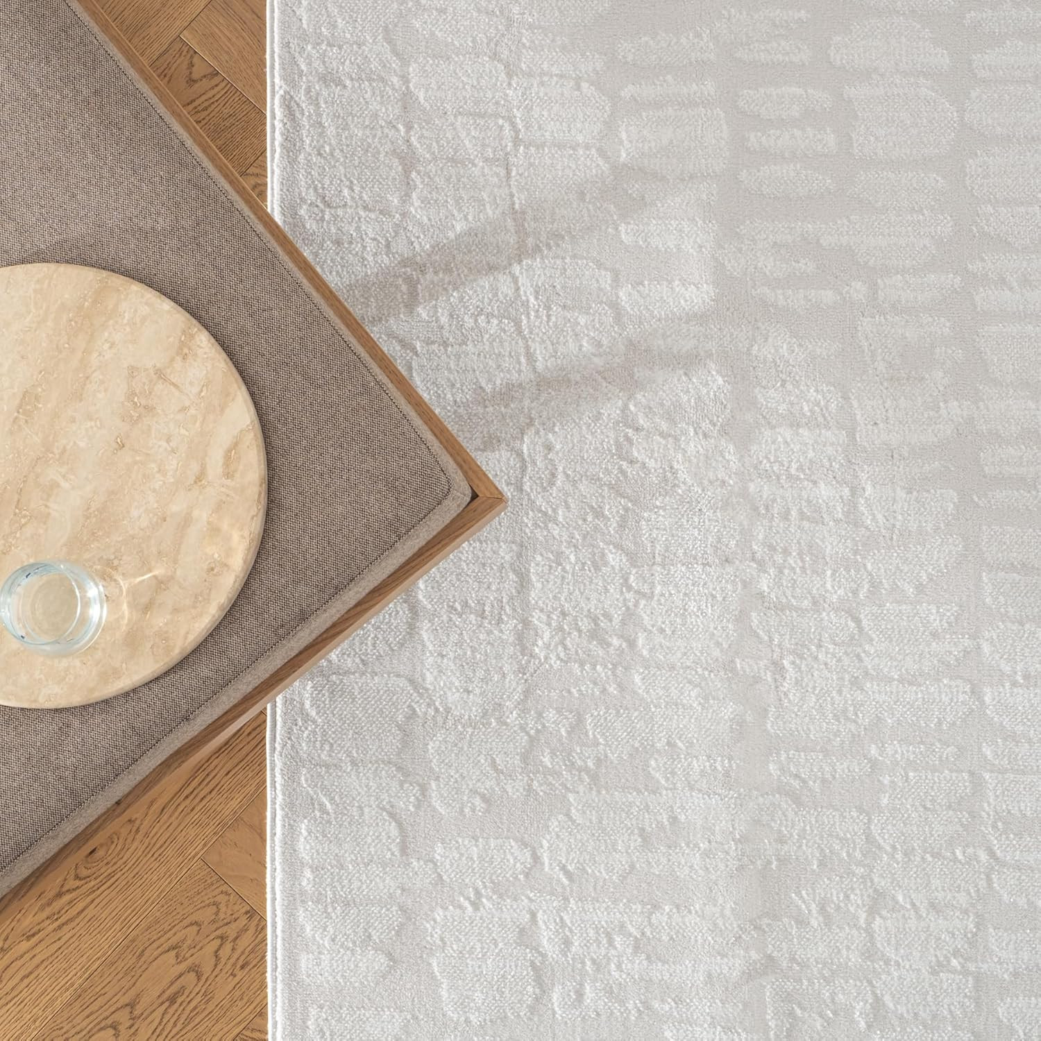 Reverb 7’X9′ Washable Area Rug – Ivory, Oeko-Tex Certified