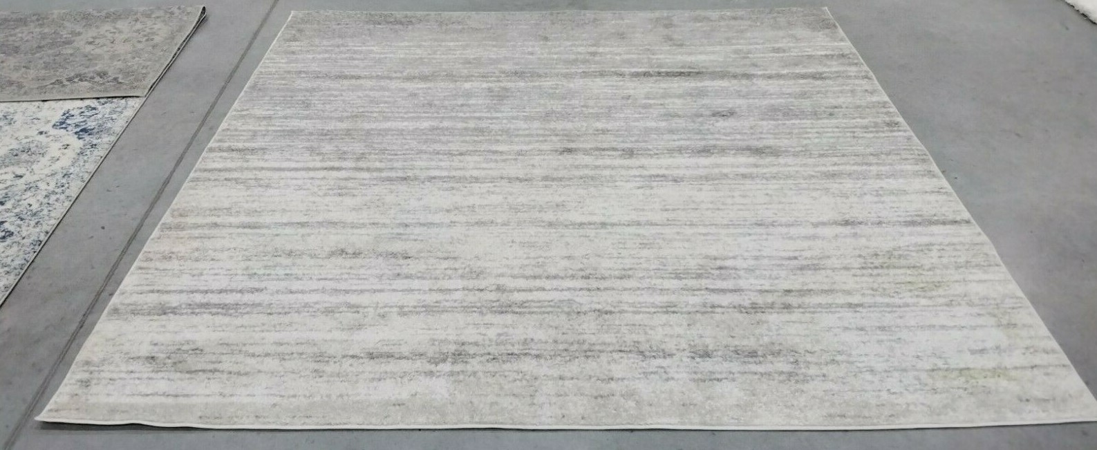 IVORY / SILVER 8′ X 8′ Square Stained Rug, Reduced Price 1172703768 ADR113B-8SQ