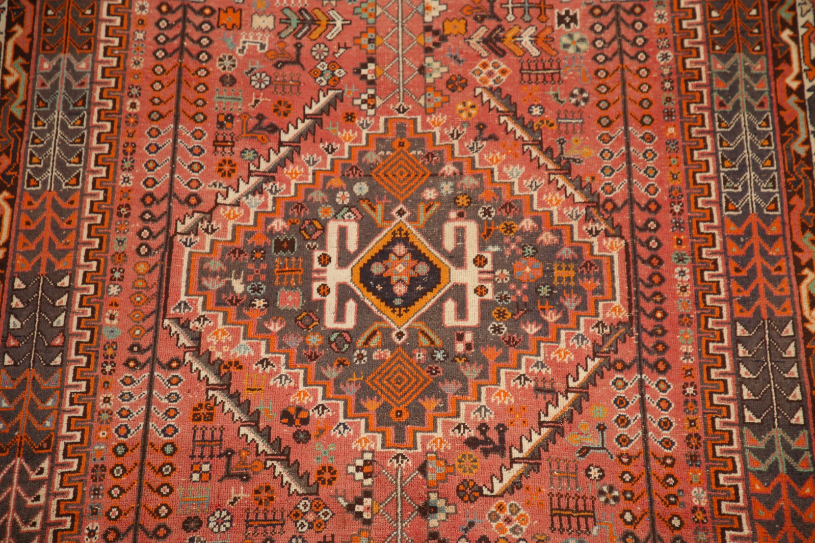 Semi-Antique Vegetable Dye Tribal Traditional Hand-made Wool Rug Area Carpet 5×9