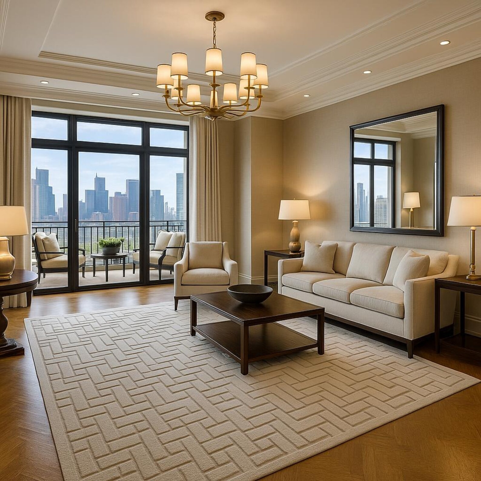 Modern Textured High-Low Geometric Rug | Hand Tufted Wool Luxury Area Carpet Rug