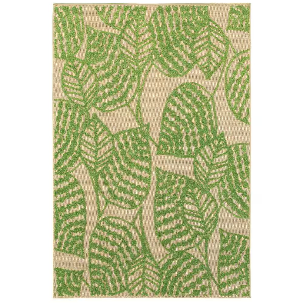 Mali Green 10 Ft. X 13 Ft. Outdoor Patio Area Rug