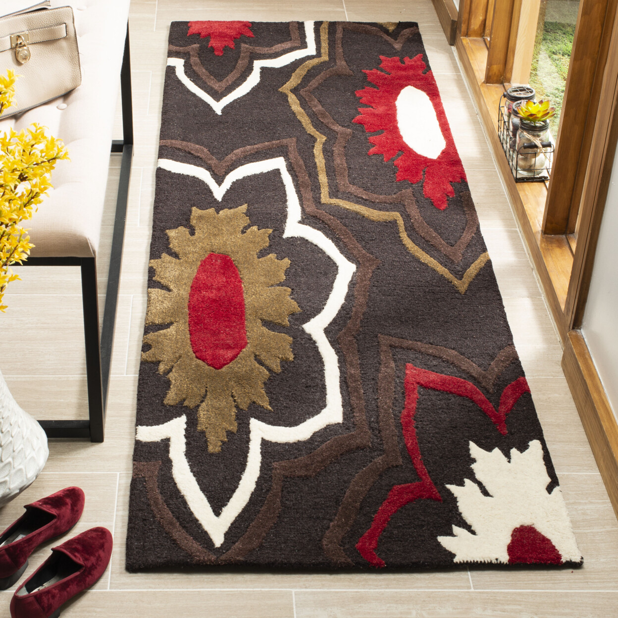 SAFAVIEH Soho SOH857A Handmade Brown / Multi Rug