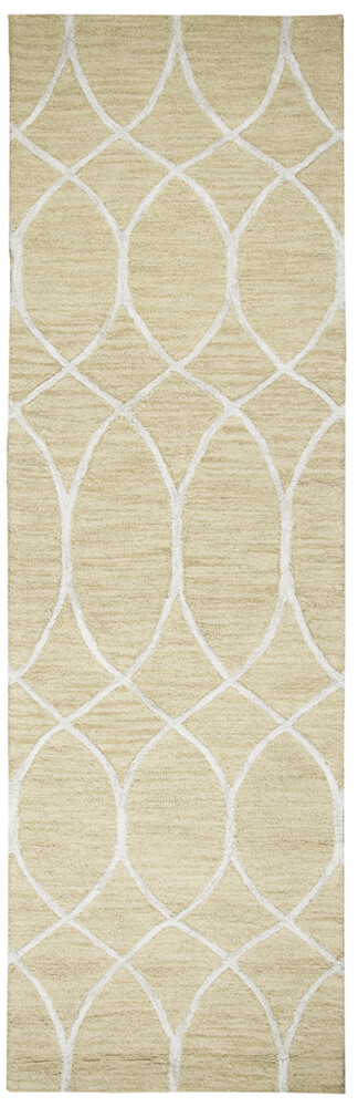 2×8 Rizzy Rugs Beige Geometric Lines Swirls Runner CE9488 – Aprx 2′ 6″ x 8′
