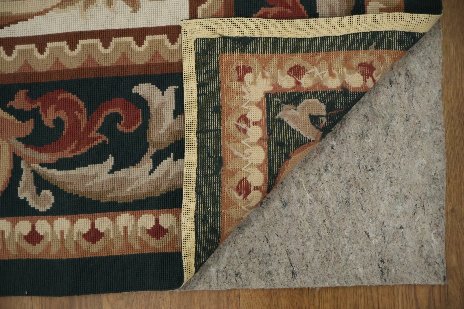 Green Room Size Area Rug 8×10 Needle-Point Aubusson Tapestry Chinese Wool Carpet