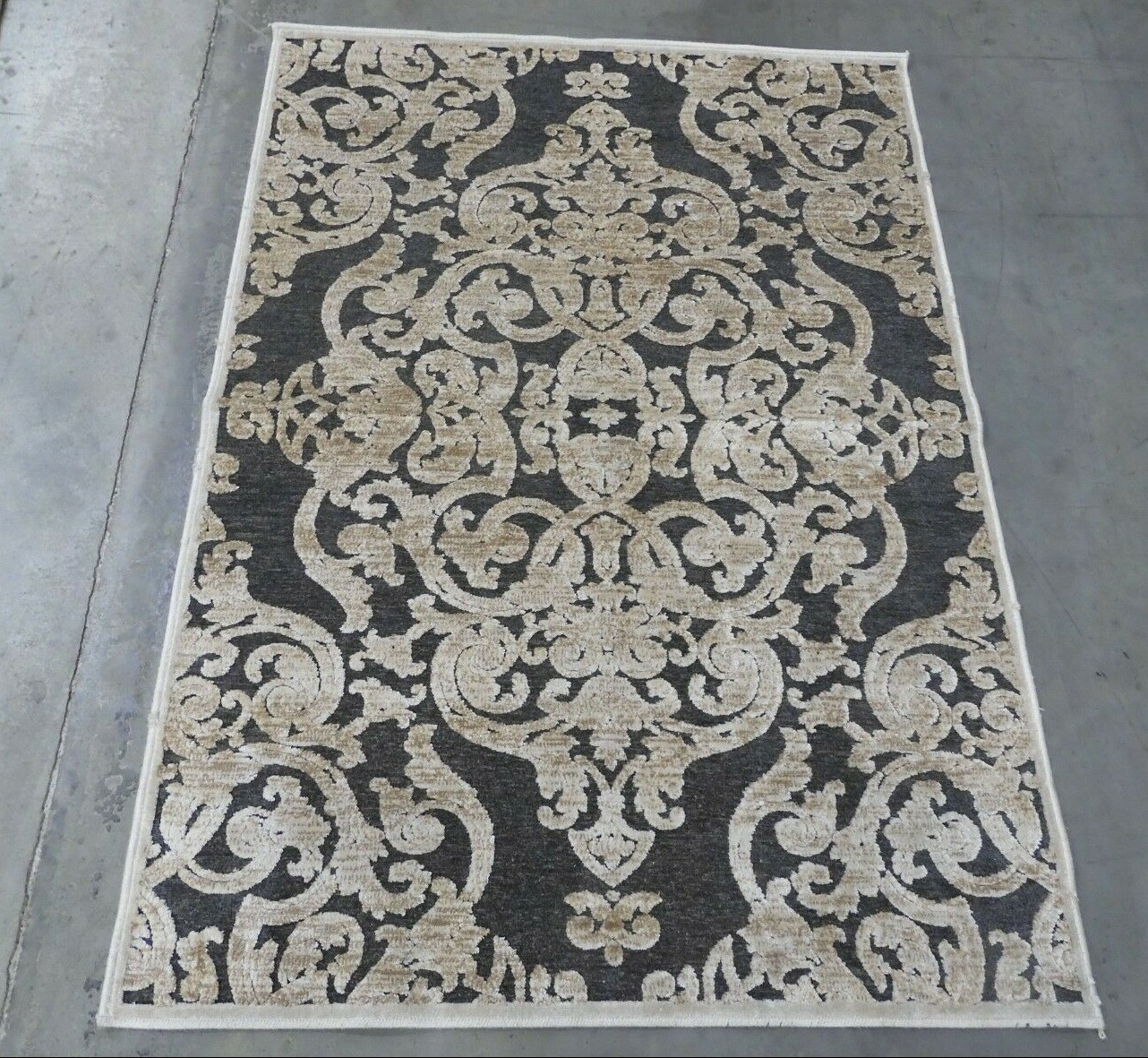STONE 3′-3″ X 4′-7″ Damaged Binding Rug, Reduced Price 1172628178 PARB348-3430-3